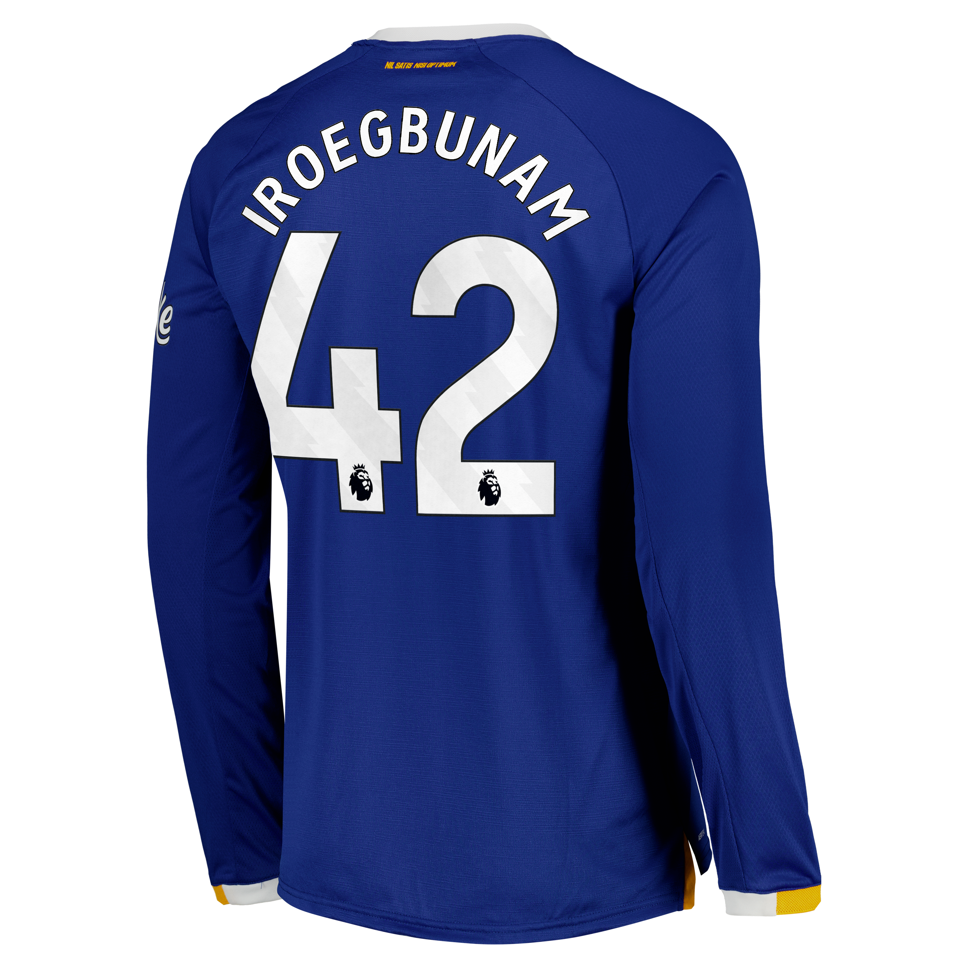 Everton Castore Home Pro Shirt 2026-27 - Long Sleeve with Iroegbunam 42 printing, , rebel_hi-res