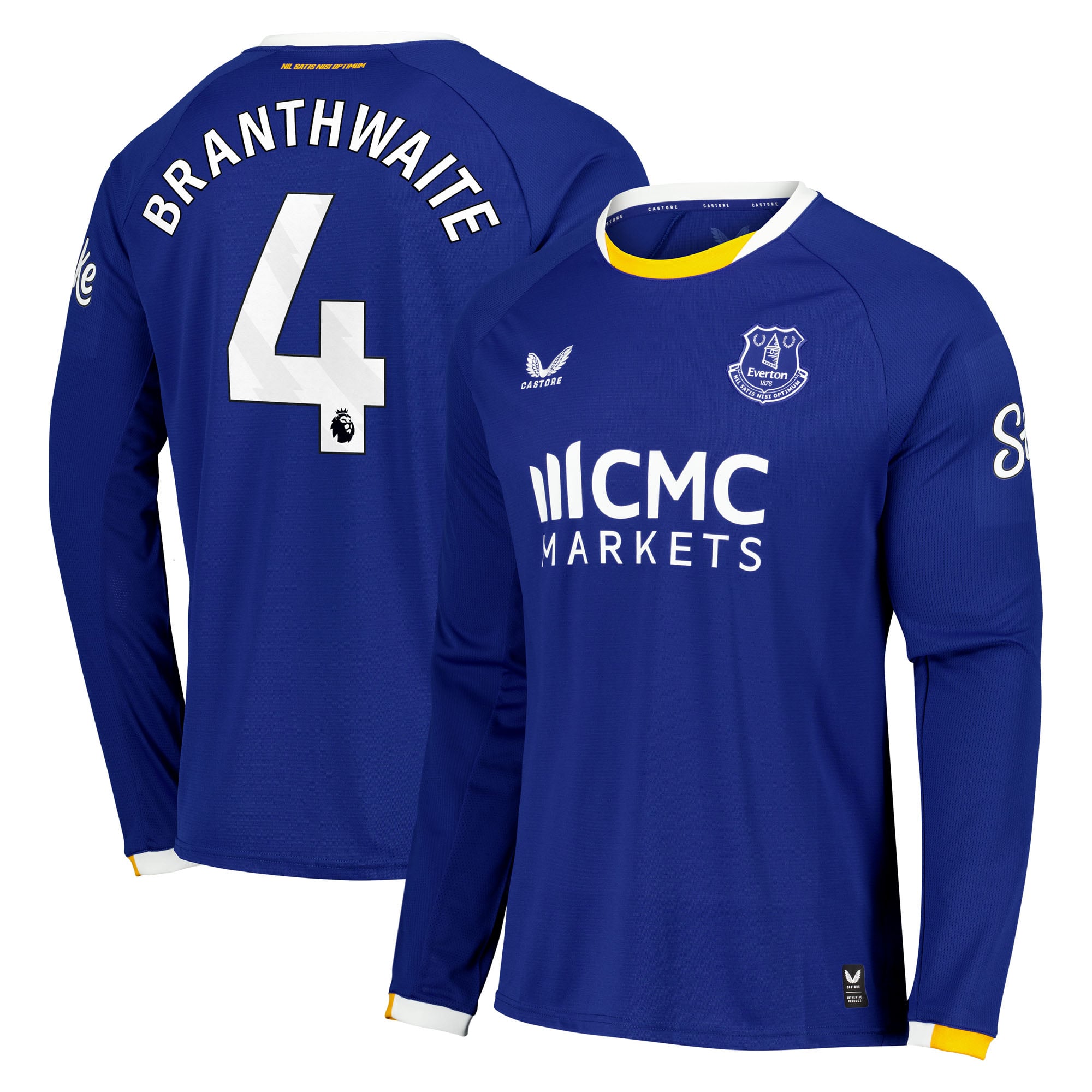 Everton Castore Home Replica Shirt 2026-27 - Long Sleeve with Branthwaite 32 printing, , rebel_hi-res