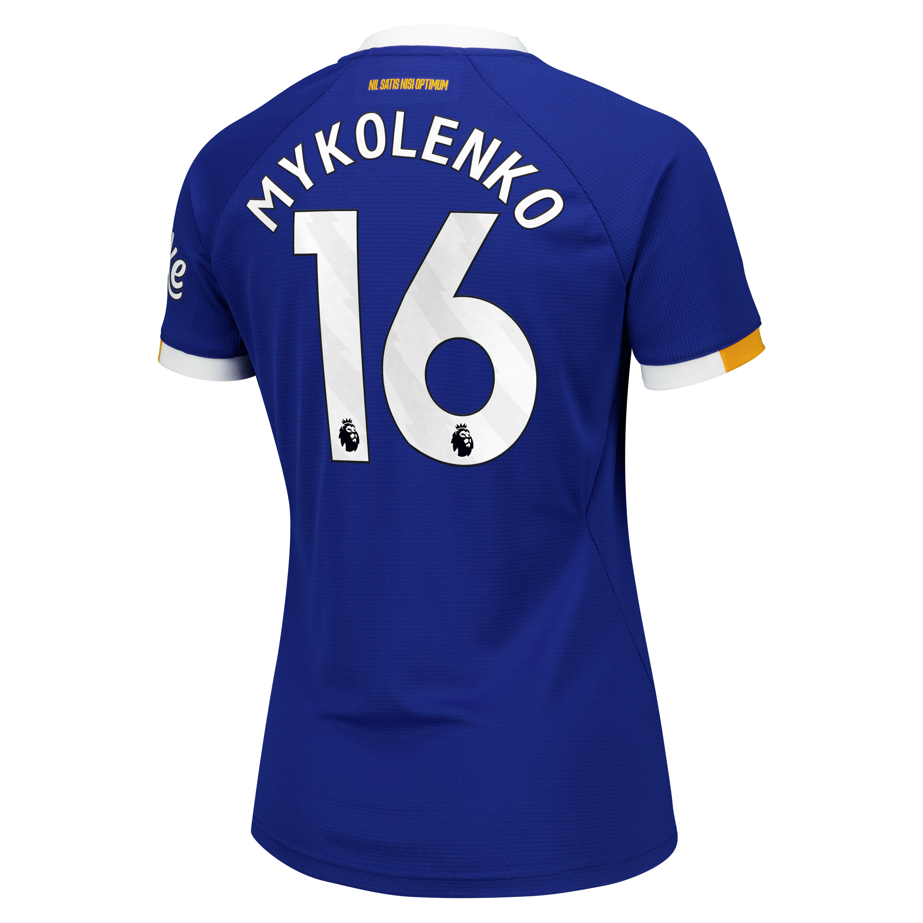 Everton Castore Home Replica Shirt 2026-27 - Womens with Mykolenko 16 printing, , rebel_hi-res
