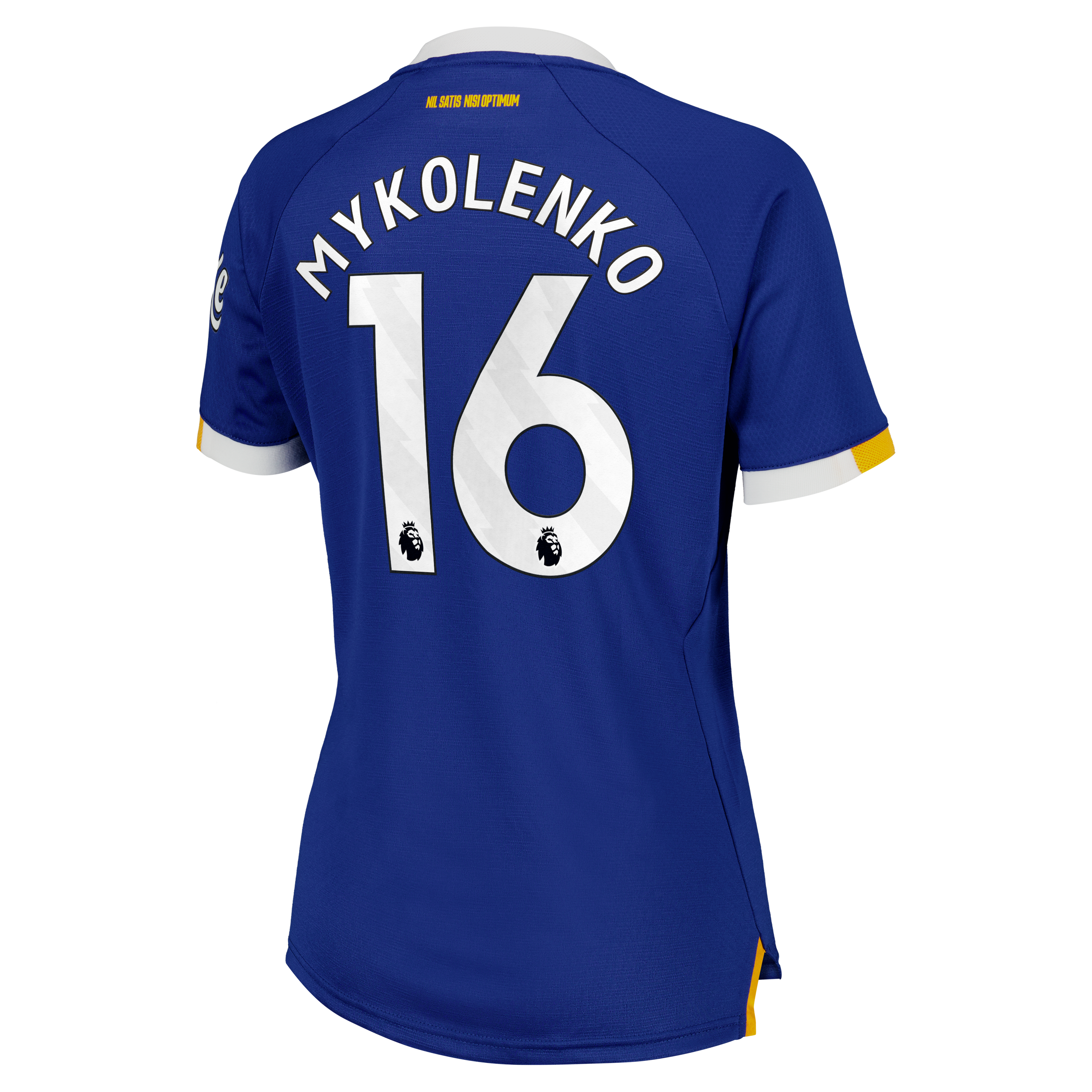Everton Castore Home Pro Shirt 2026-27 - Womens with Mykolenko 16 printing, , rebel_hi-res