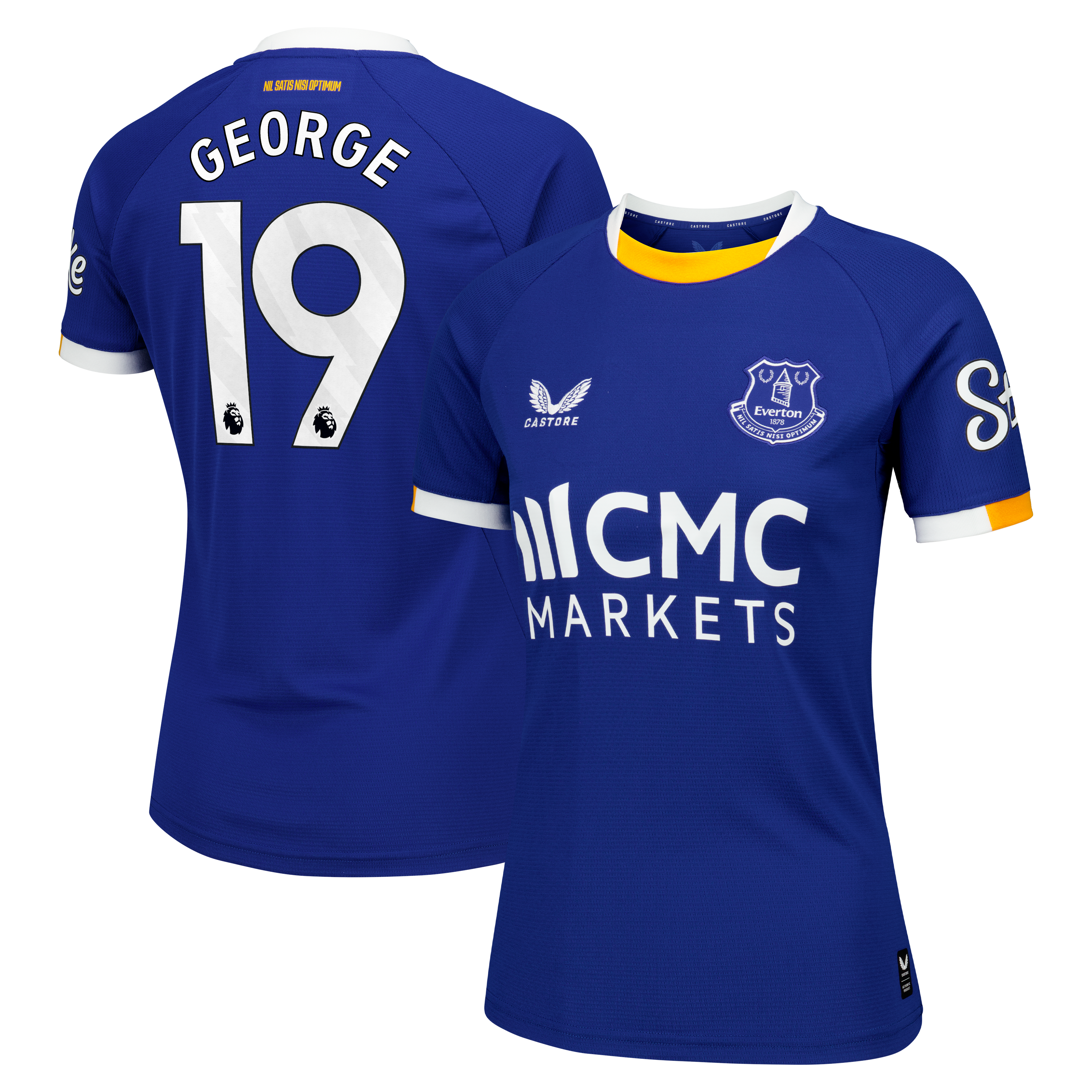 Everton Castore Home Replica Shirt 2026-27 - Womens with George 19 printing, , rebel_hi-res