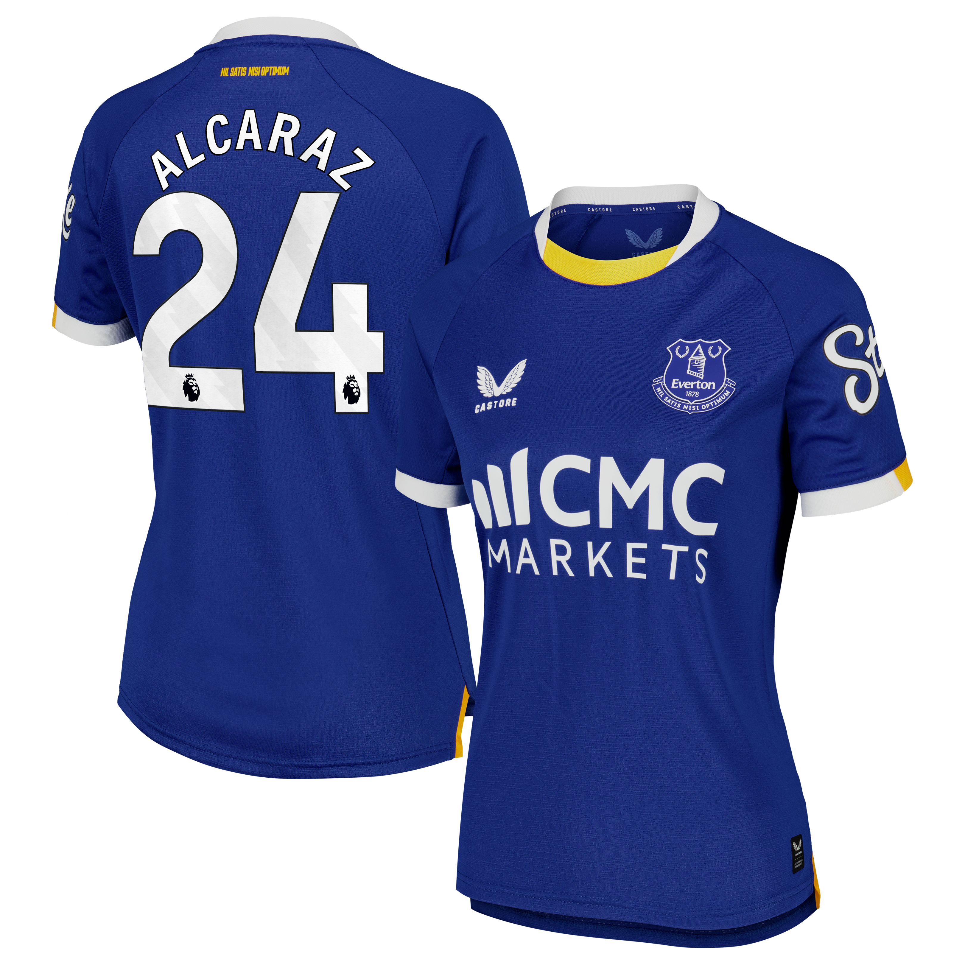 Everton Castore Home Pro Shirt 2026-27 - Womens with Alcaraz 24 printing, , rebel_hi-res