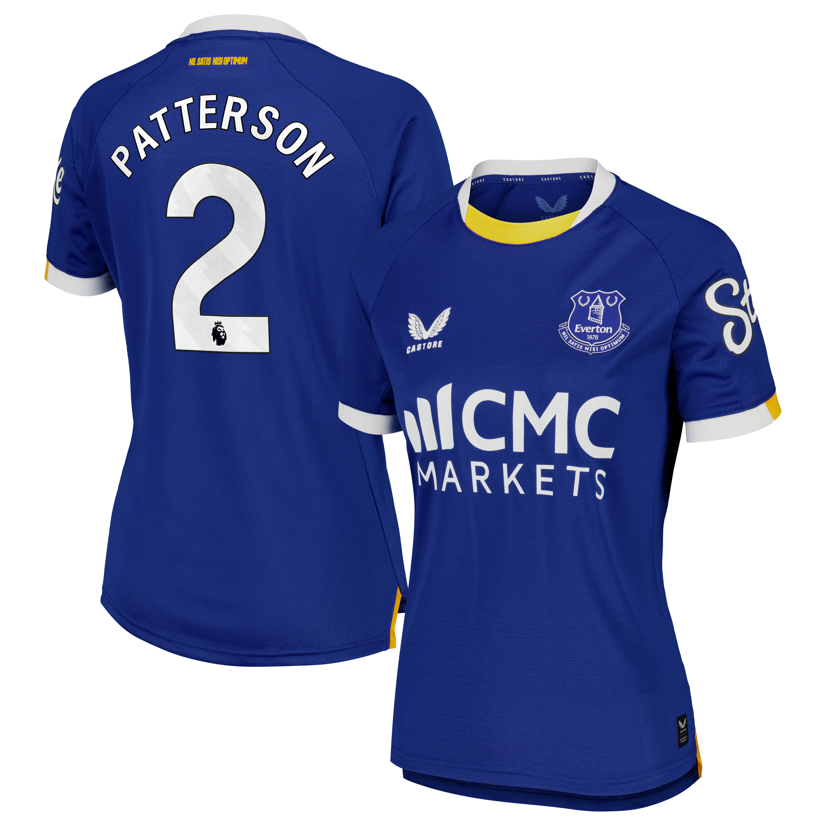 Everton Castore Home Pro Shirt 2026-27 - Womens with Patterson 2 printing, , rebel_hi-res