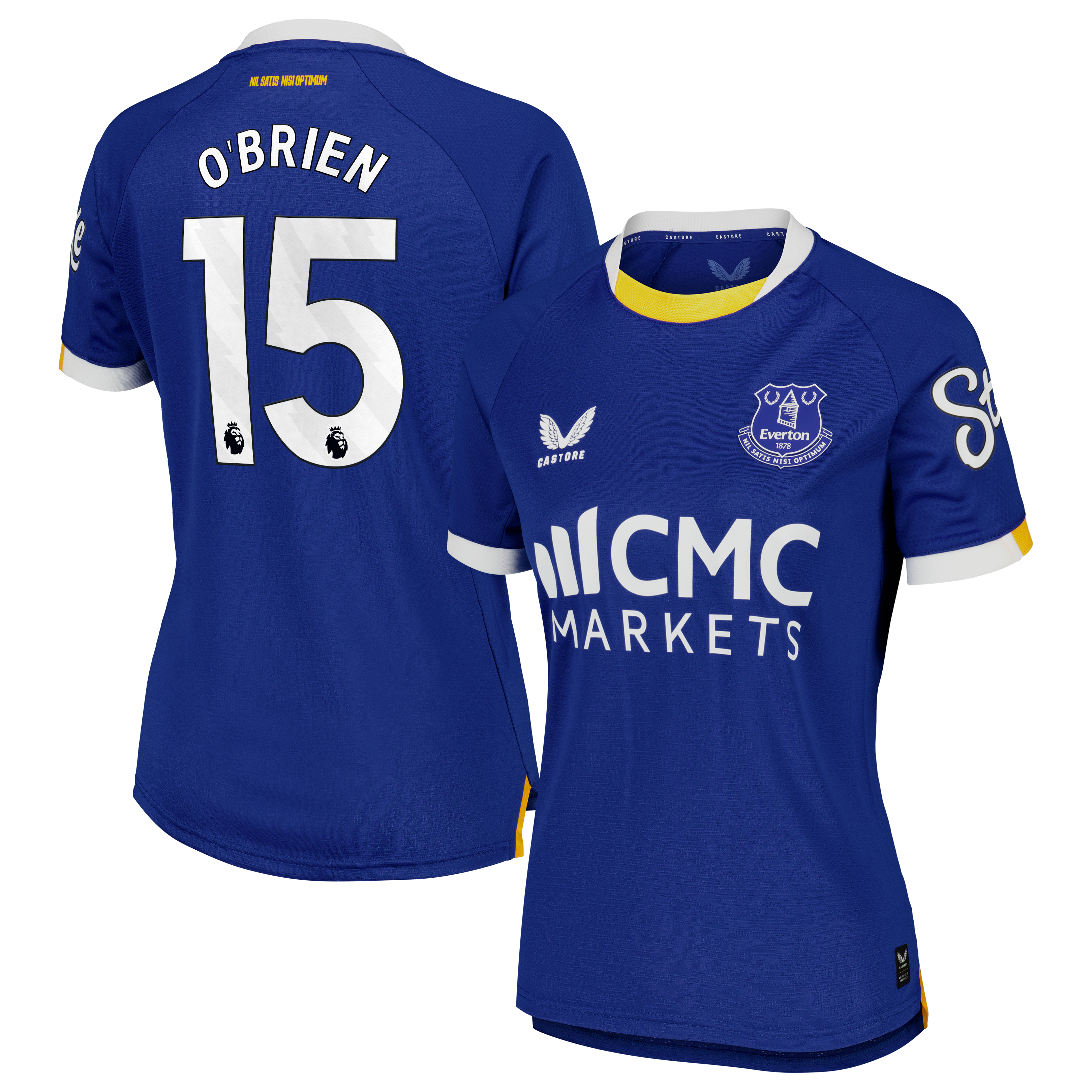 Everton Castore Home Pro Shirt 2026-27 - Womens with O'Brien 15 printing, , rebel_hi-res