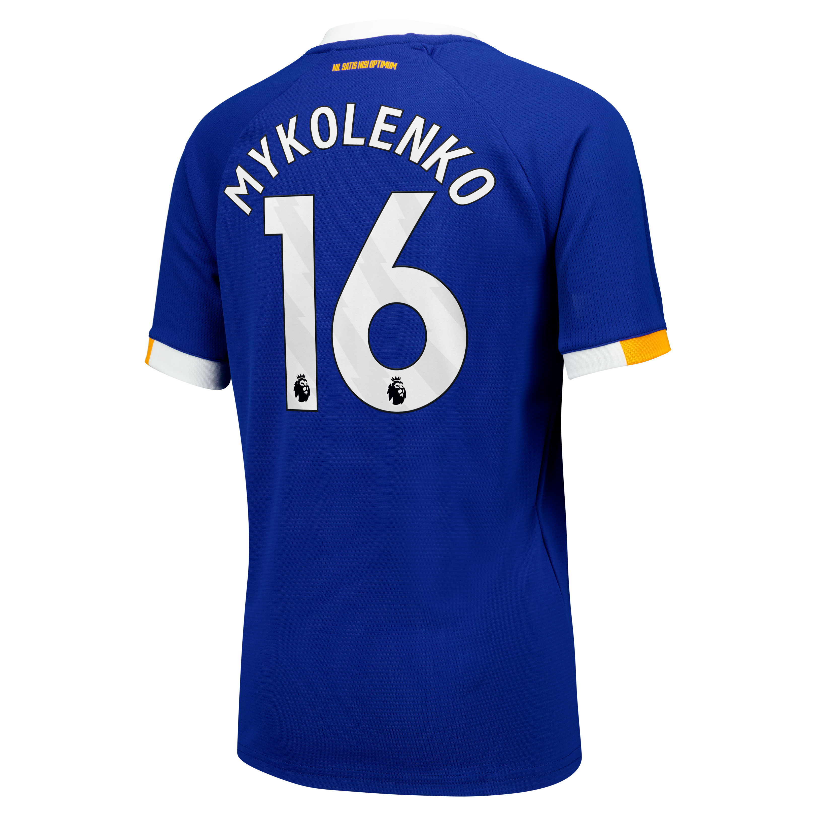 Everton Castore Home Replica Shirt 2026-27 - Kids with Mykolenko 16 printing, , rebel_hi-res