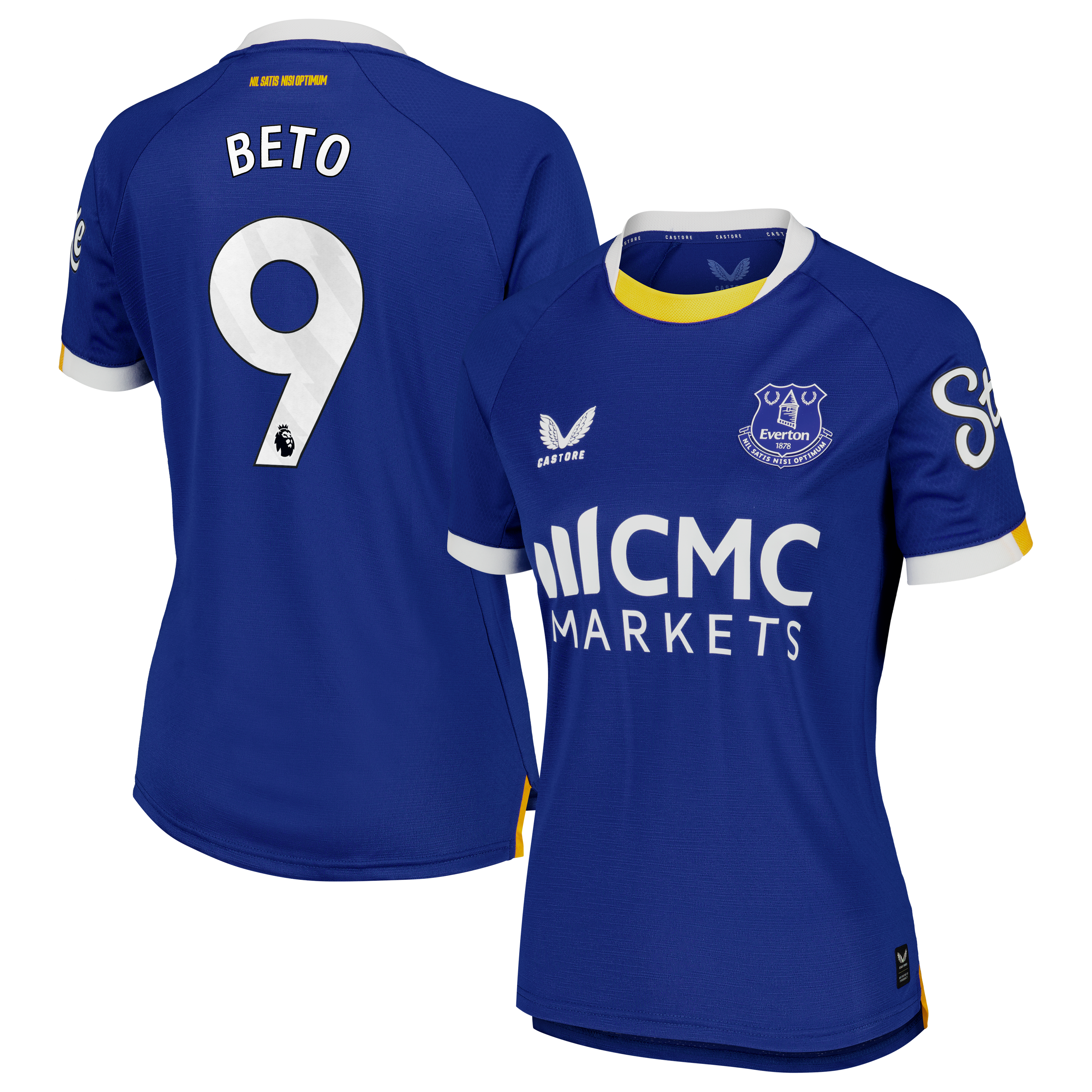Everton Castore Home Pro Shirt 2026-27 - Womens with Beto 9 printing, , rebel_hi-res