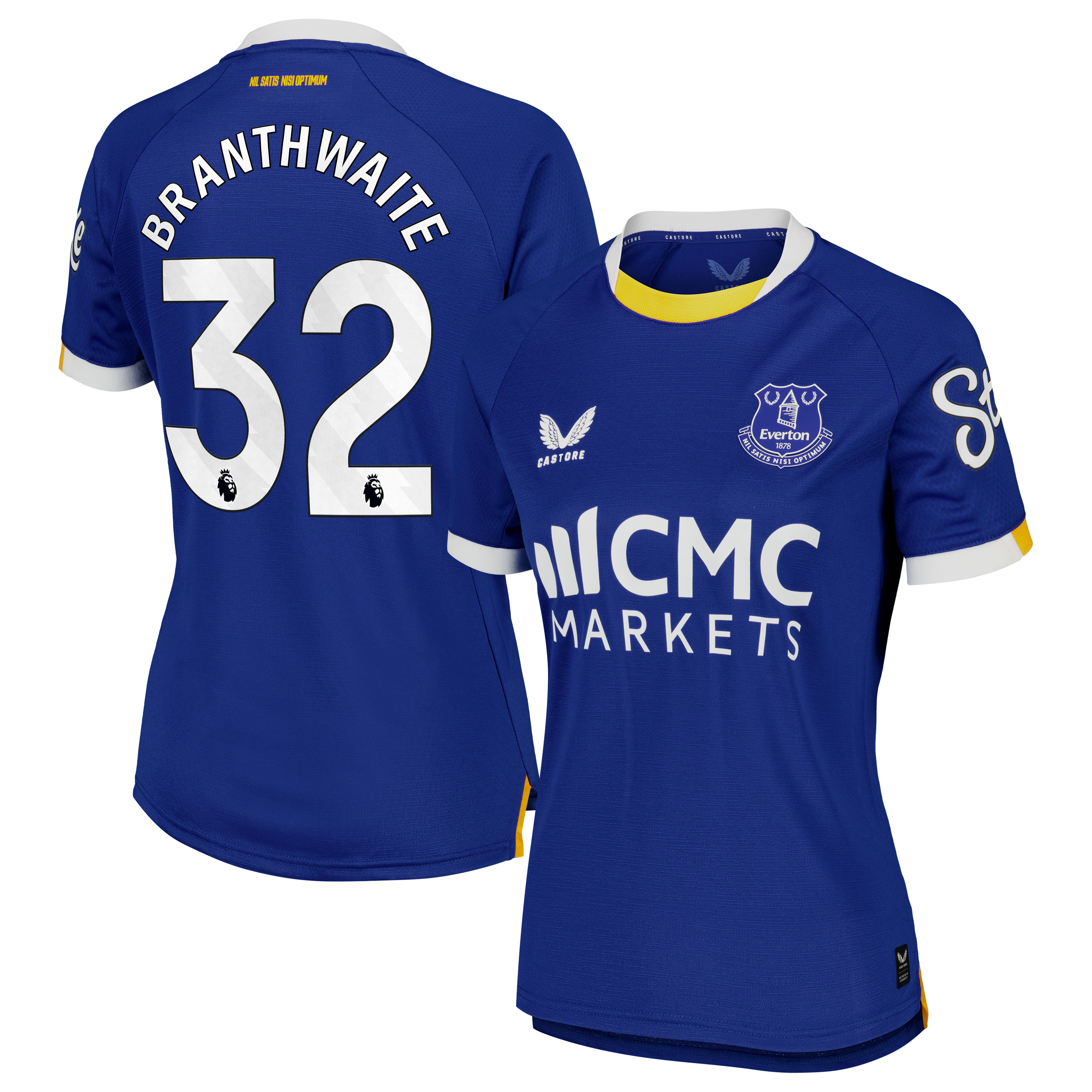 Everton Castore Home Pro Shirt 2026-27 - Womens with Branthwaite 32 printing, , rebel_hi-res