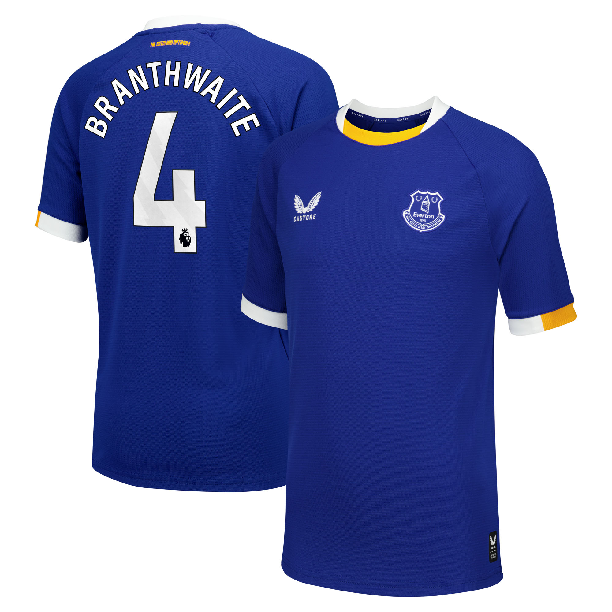 Everton Castore Home Replica Shirt 2026-27 - Kids with Branthwaite 4 printing, , rebel_hi-res