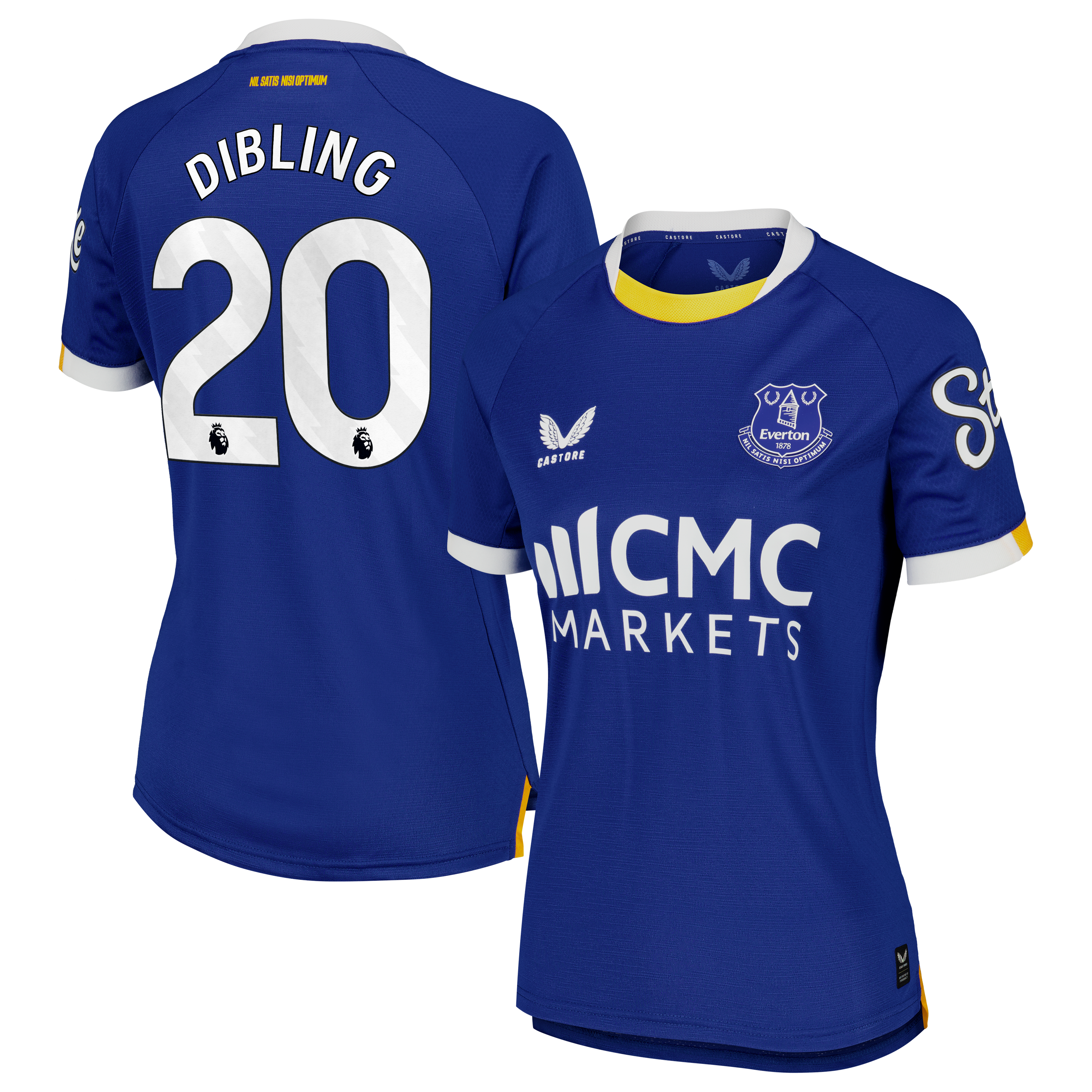 Everton Castore Home Pro Shirt 2026-27 - Womens with Dibling 20 printing, , rebel_hi-res
