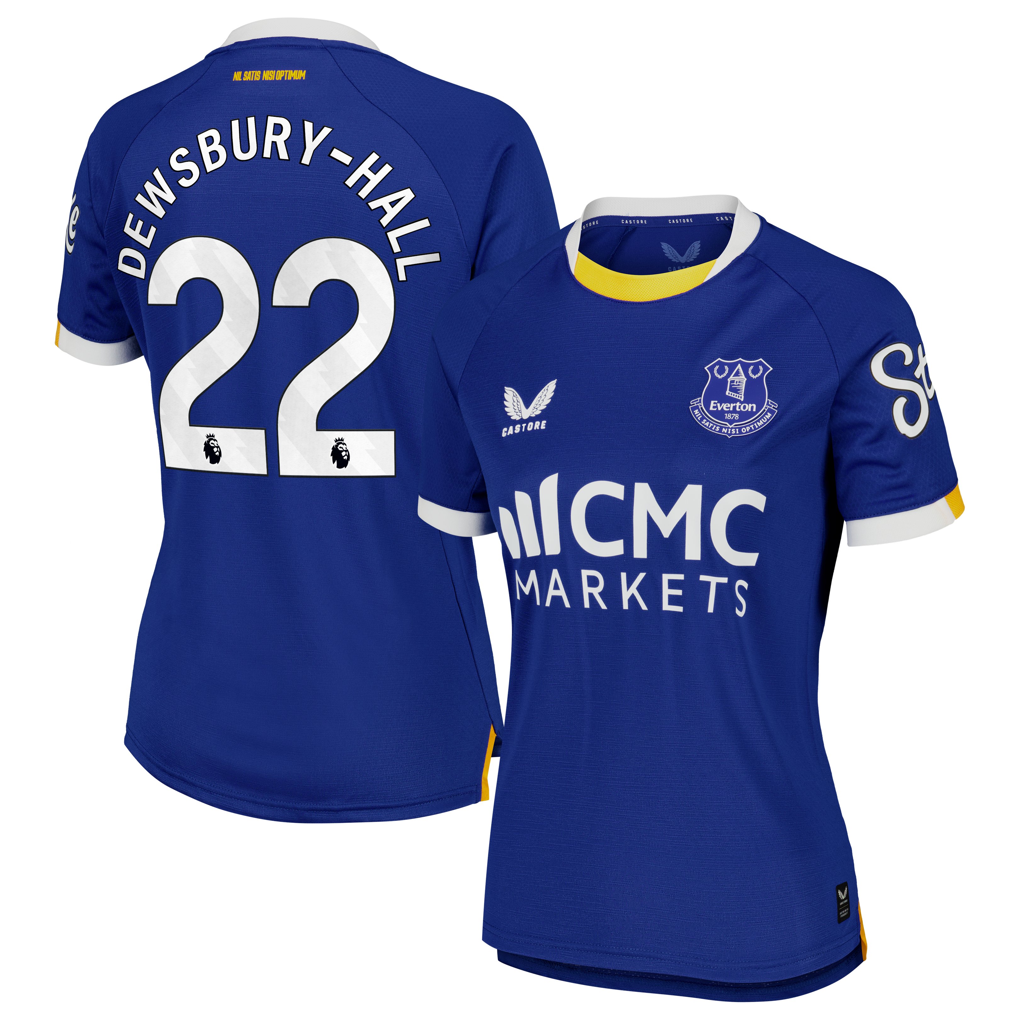 Everton Castore Home Pro Shirt 2026-27 - Womens with Dewsbury-Hall 22 printing, , rebel_hi-res