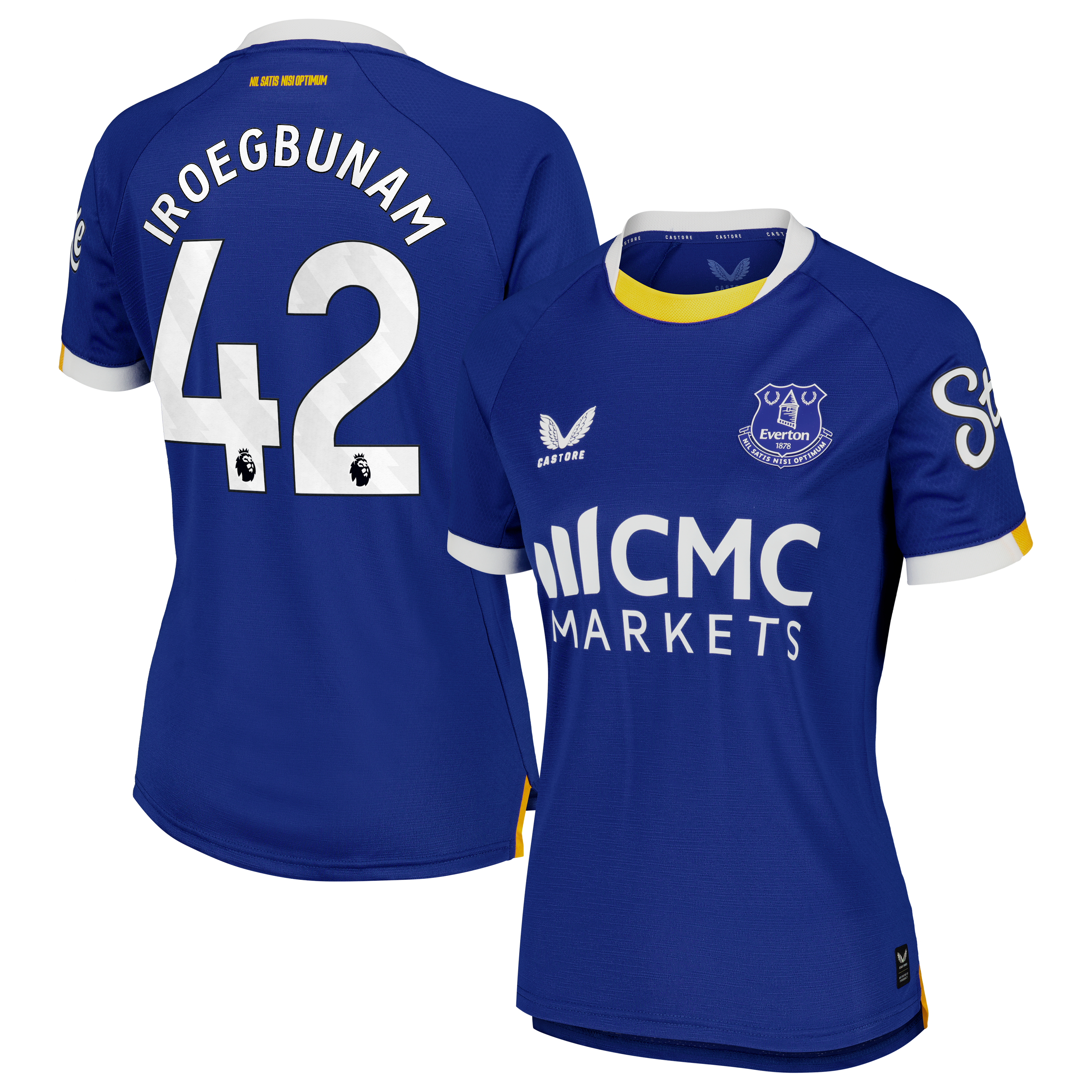 Everton Castore Home Pro Shirt 2026-27 - Womens with Iroegbunam 42 printing, , rebel_hi-res