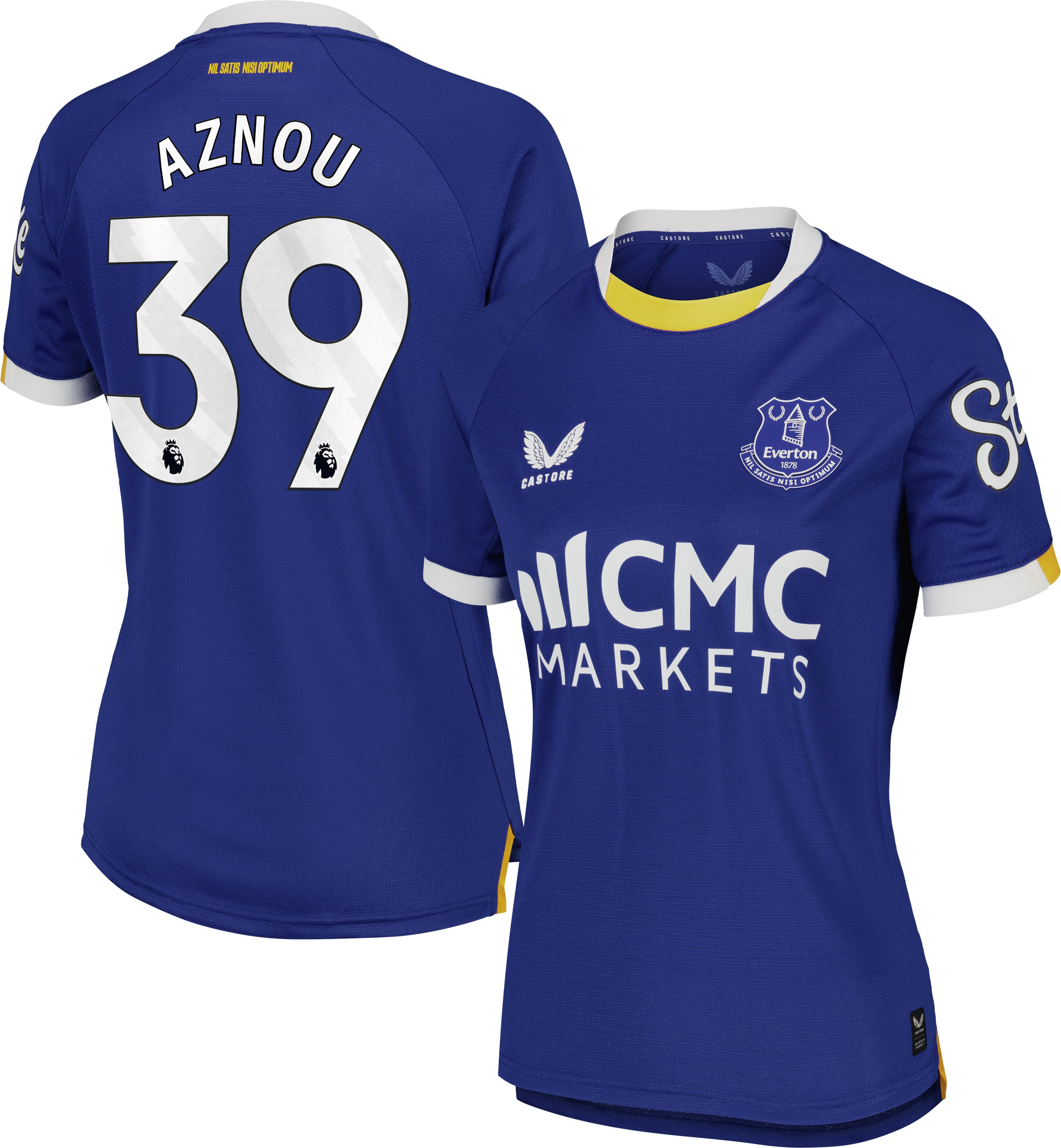 Everton Castore Home Pro Shirt 2026-27 - Womens with Aznou 39 printing, , rebel_hi-res