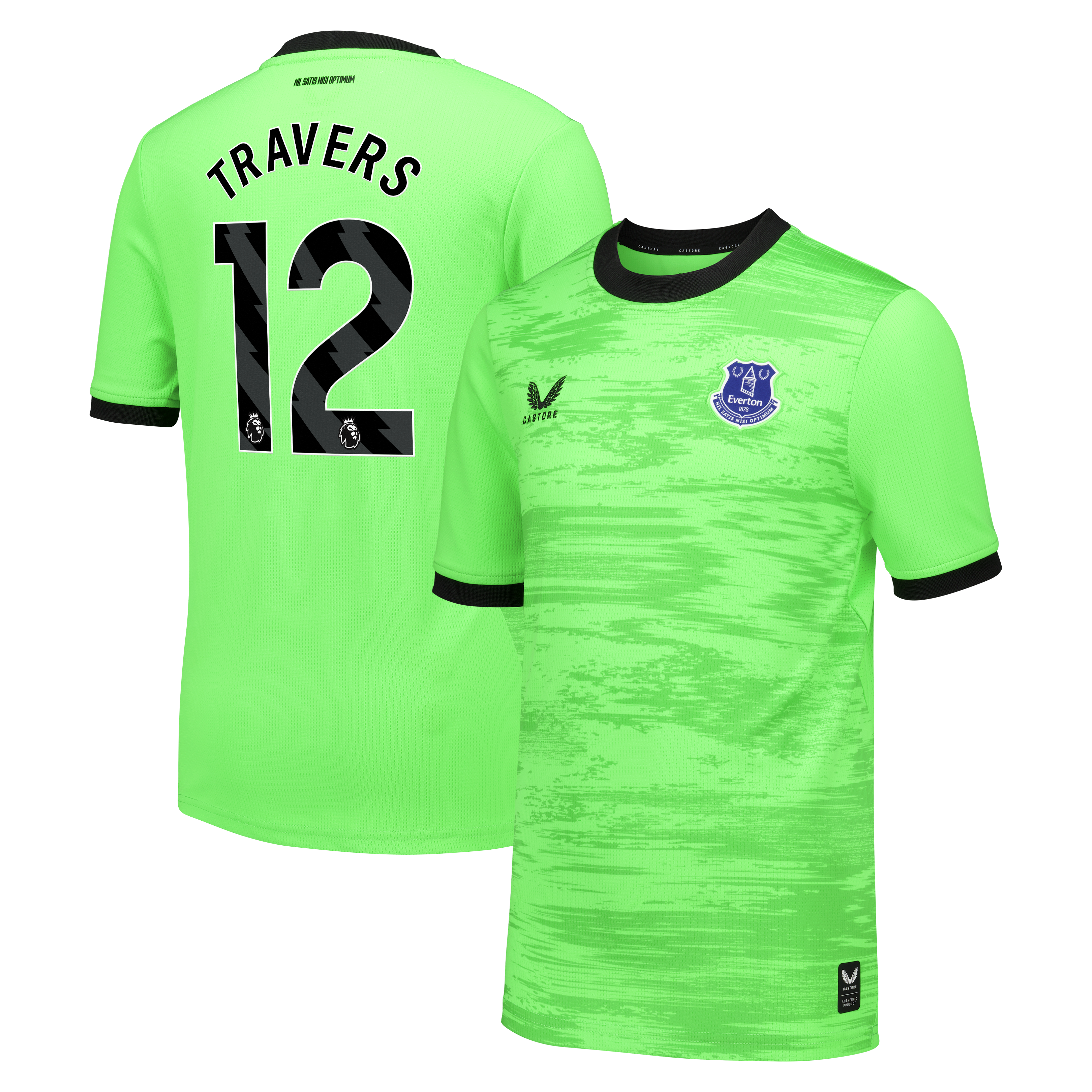 Everton Castore Home Goalkeeper Shirt 2026-27 - Kids with Travers 12 printing, , rebel_hi-res