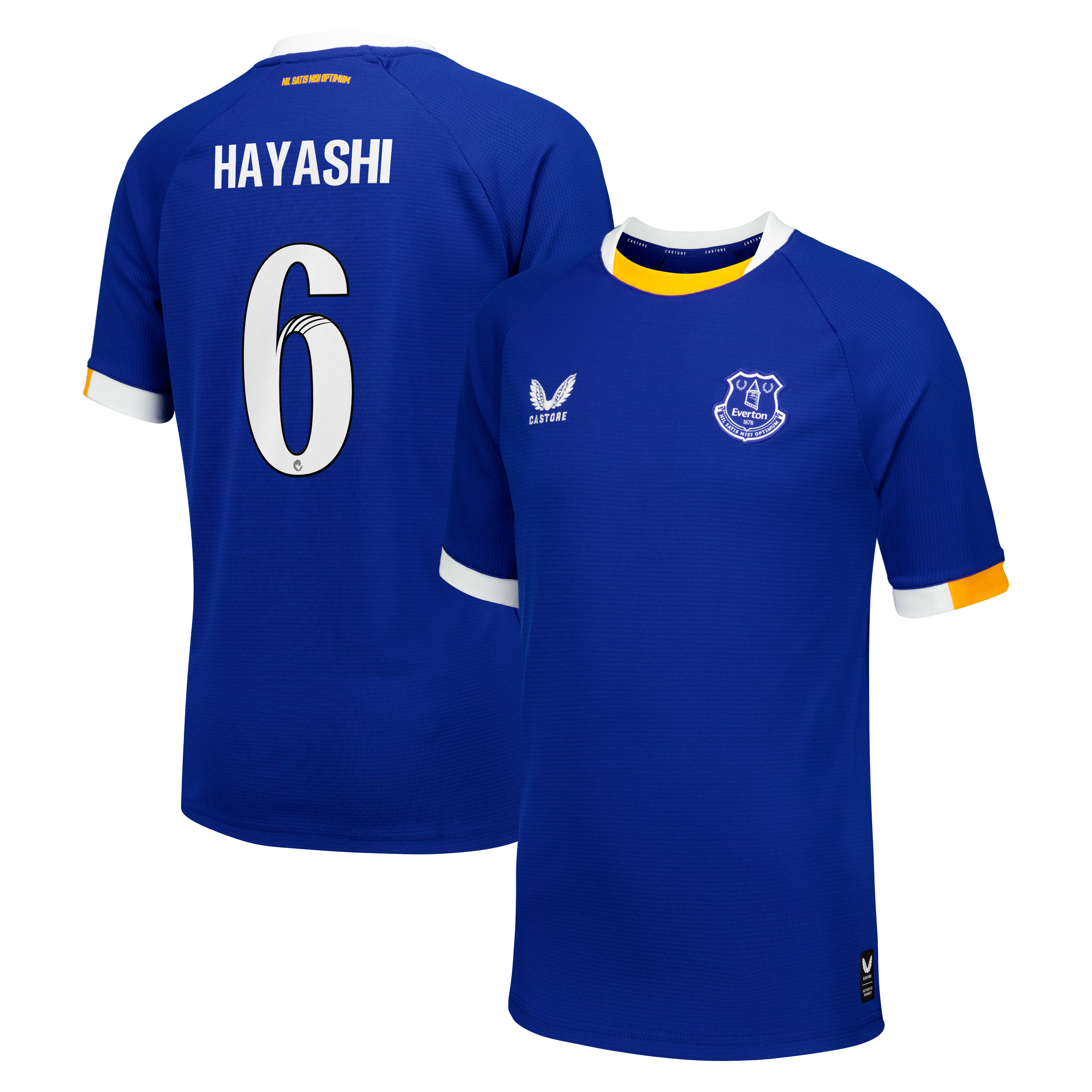 Everton WSL Castore Home Replica Shirt 2026-27 - Kids with Hayashi 6 printing