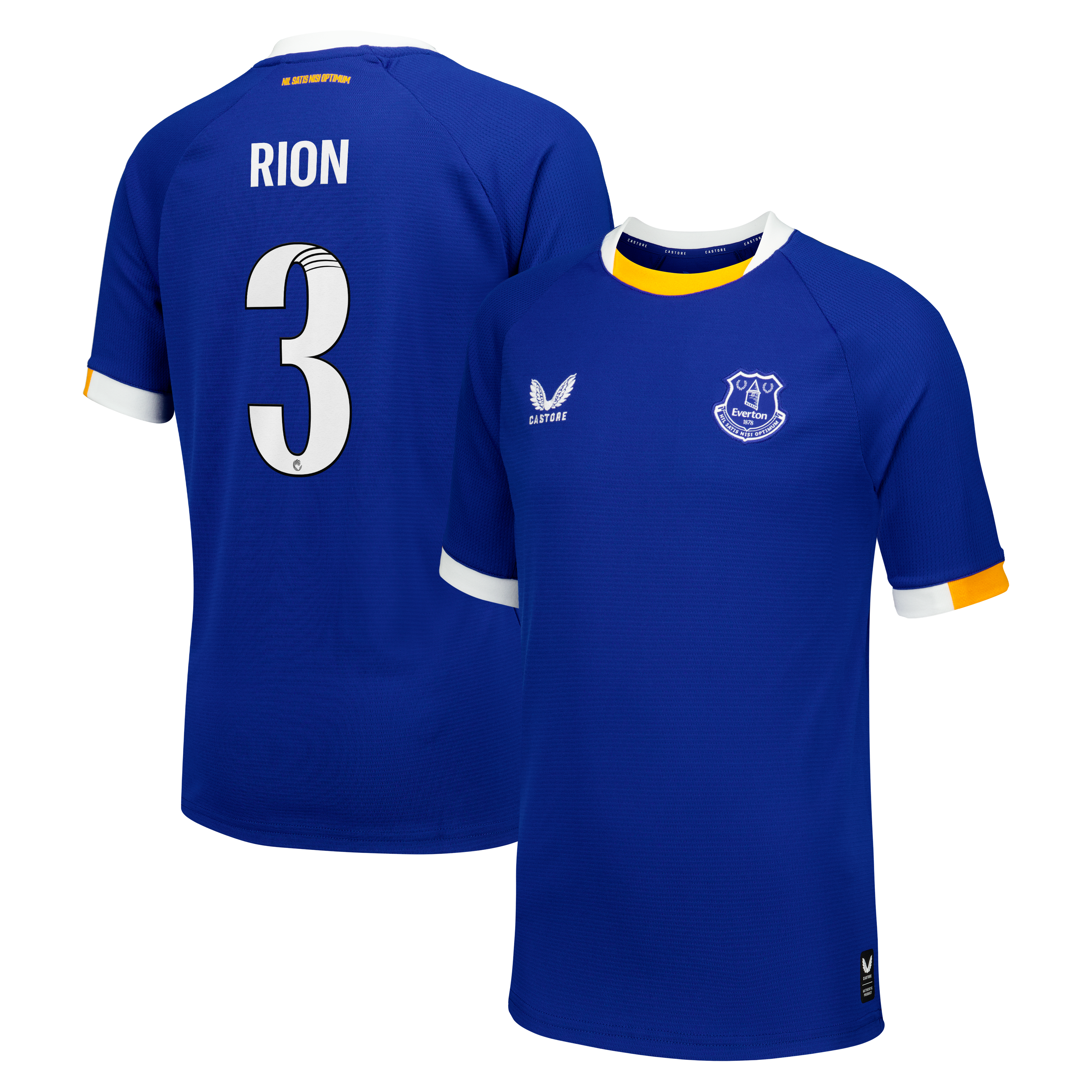 Everton WSL Castore Home Replica Shirt 2026-27 - Kids with Rion 3 printing