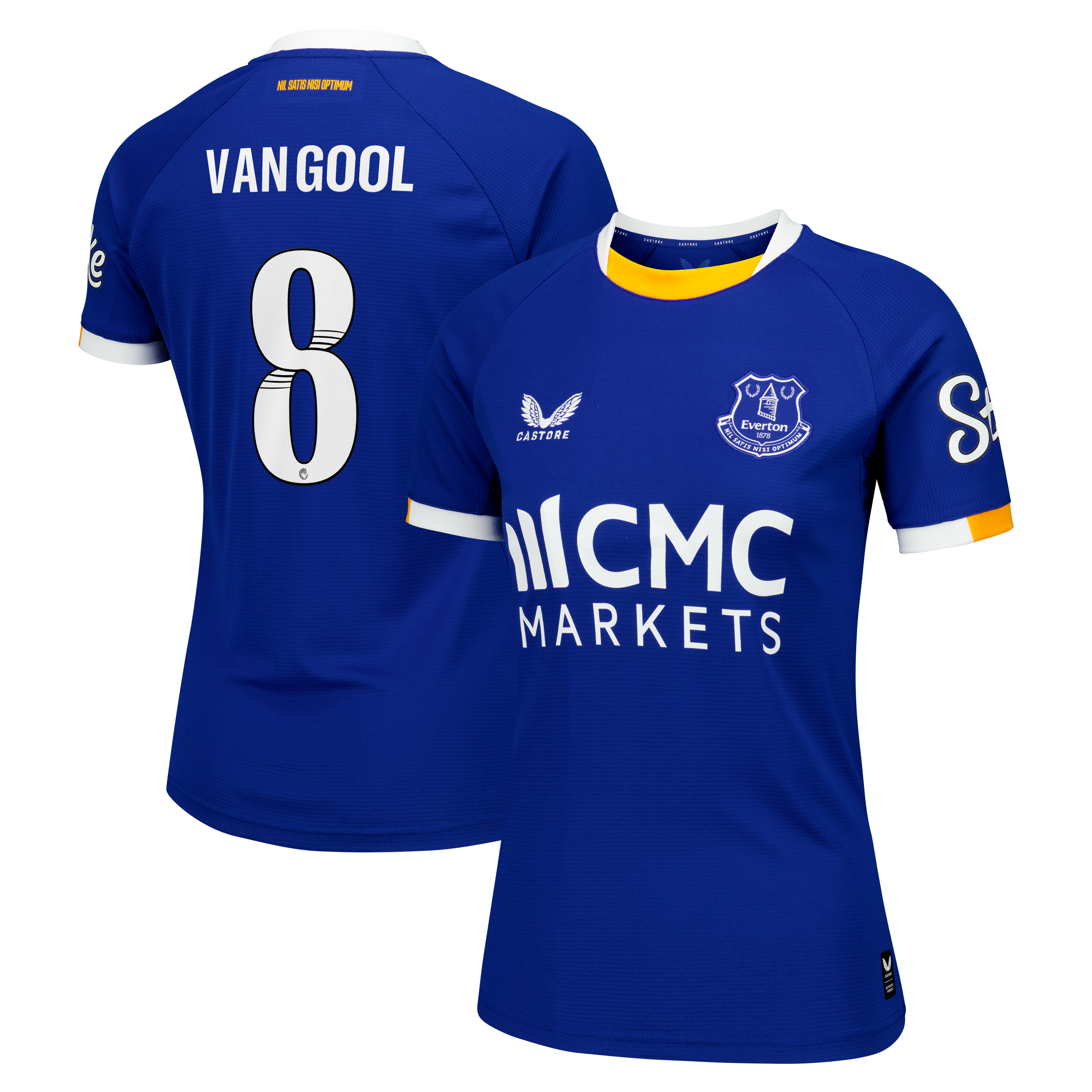 Everton WSL Castore Home Replica Shirt 2026-27 - Womens with Van Gool 8 printing