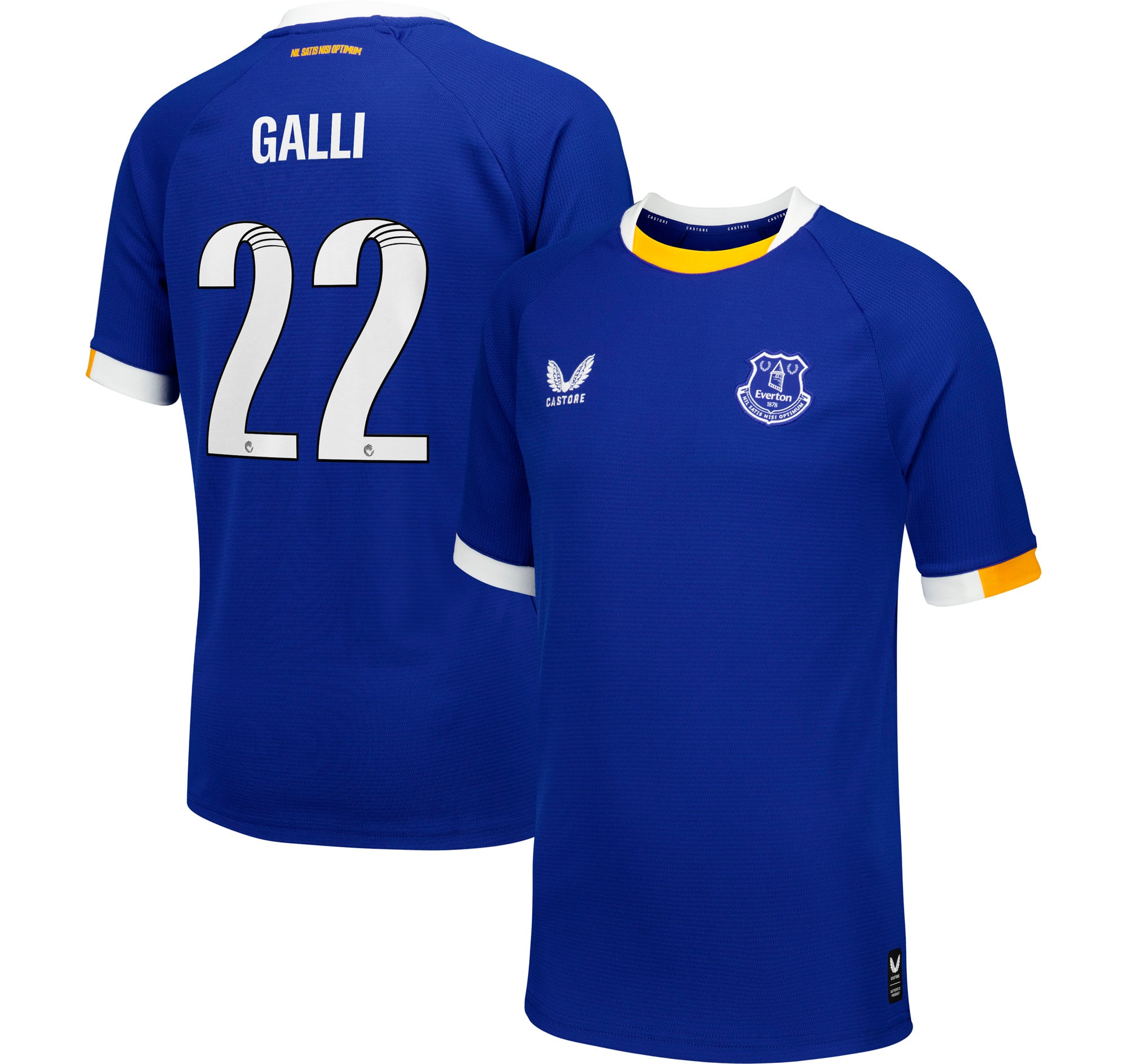 Everton WSL Castore Home Replica Shirt 2026-27 - Kids with Galli 22 printing