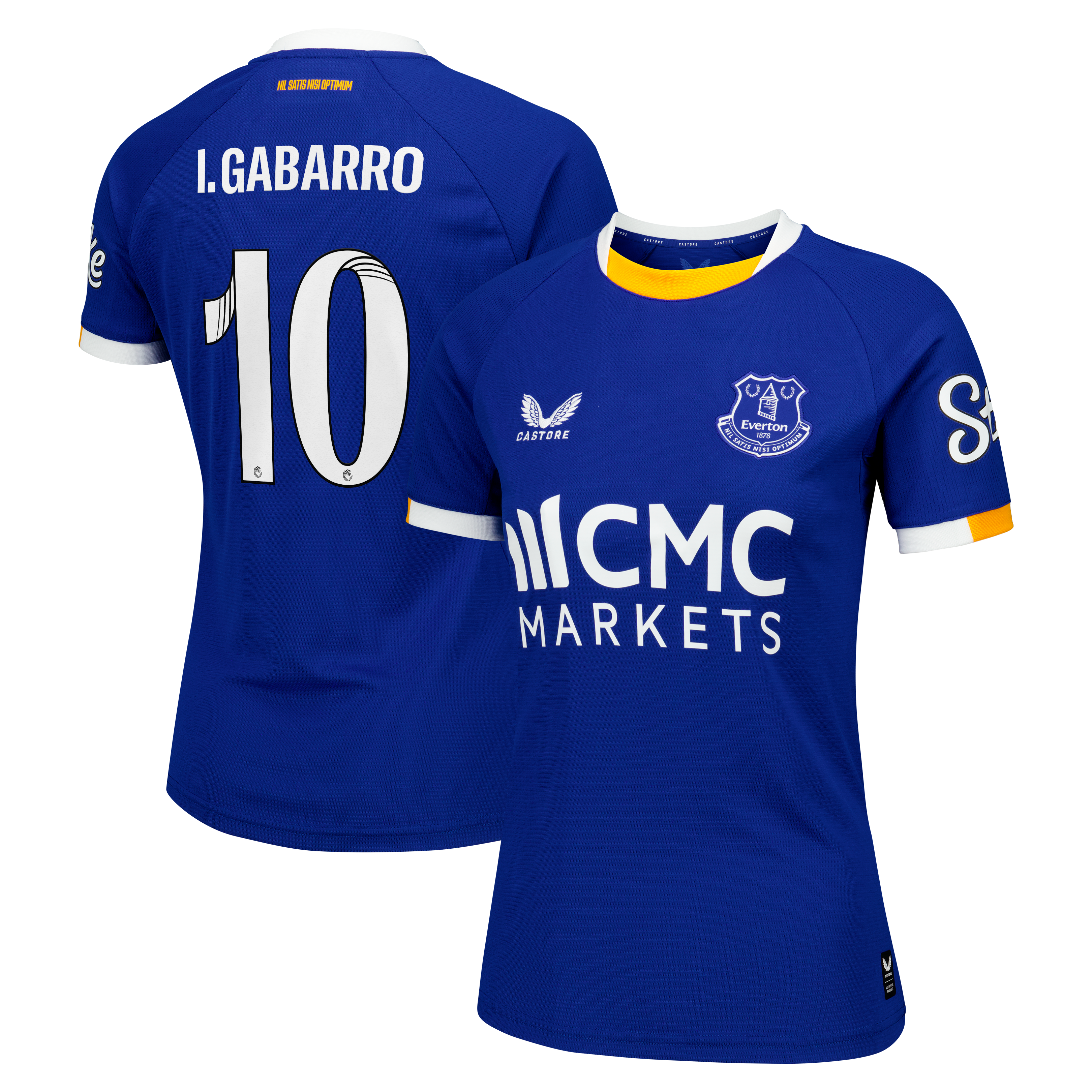 Everton WSL Castore Home Replica Shirt 2026-27 - Womens with I. Gabarro 10 printing