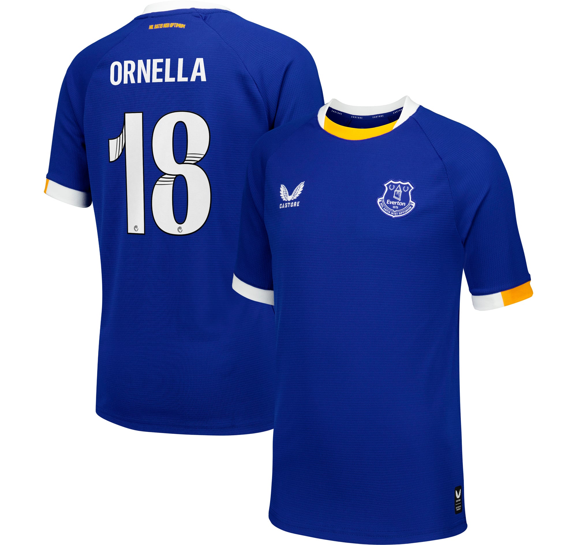 Everton WSL Castore Home Replica Shirt 2026-27 - Kids with Ornella 18 printing
