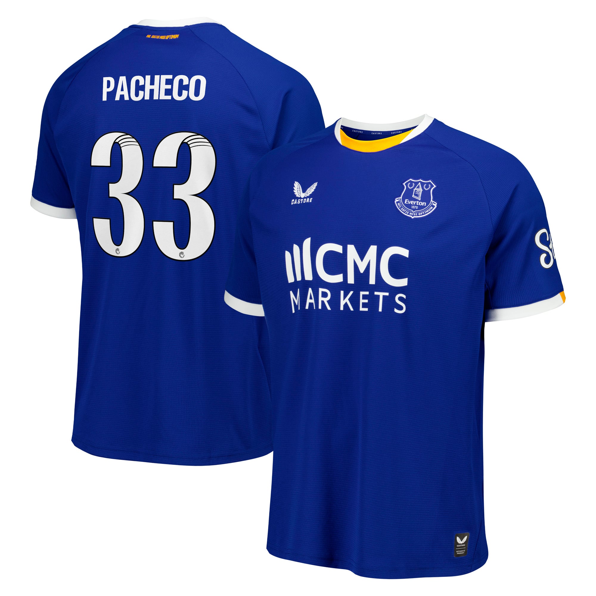 Everton WSL Castore Home Replica Shirt 2026-27 with Pacheco 33 printing