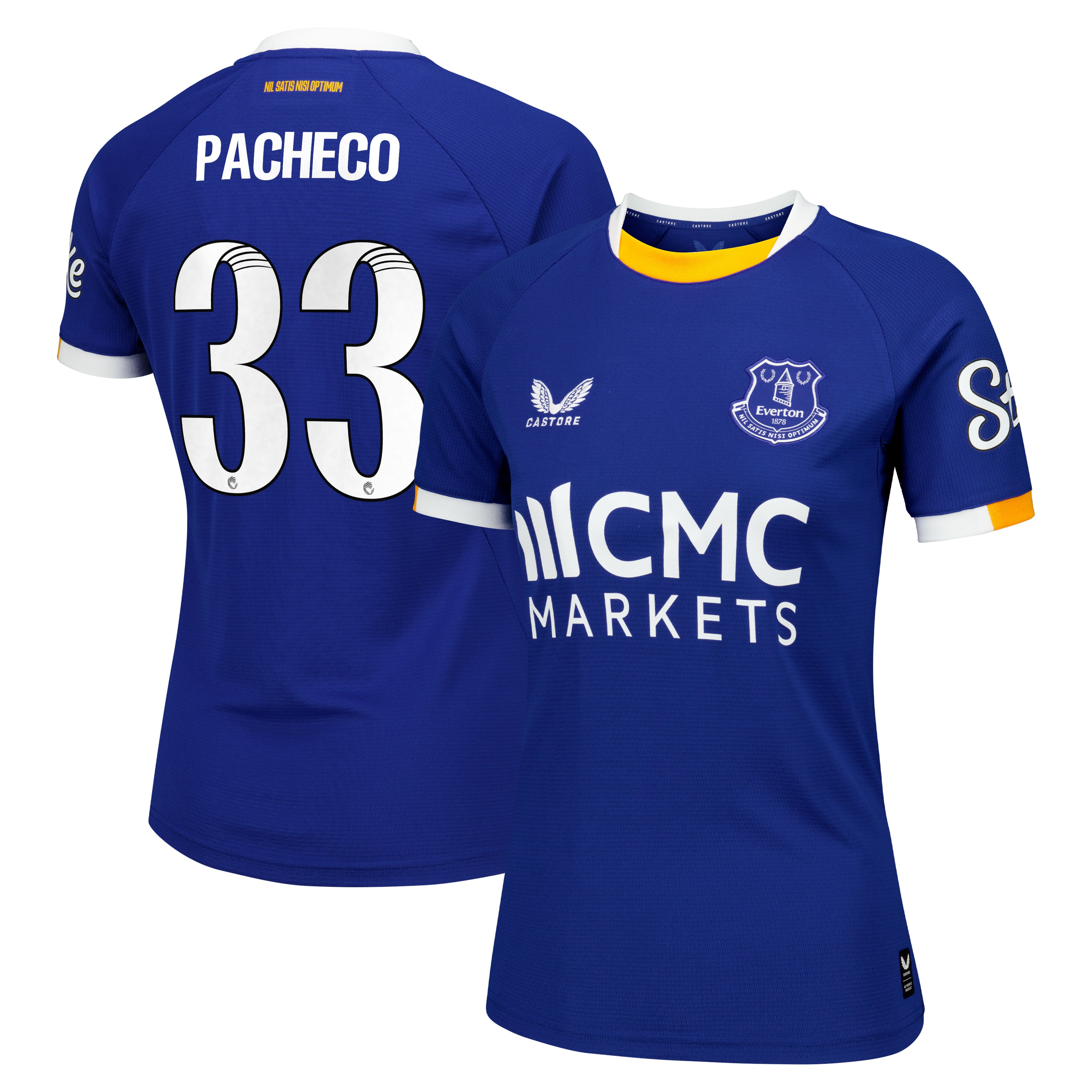 Everton WSL Castore Home Replica Shirt 2026-27 - Womens with Pacheco 33 printing