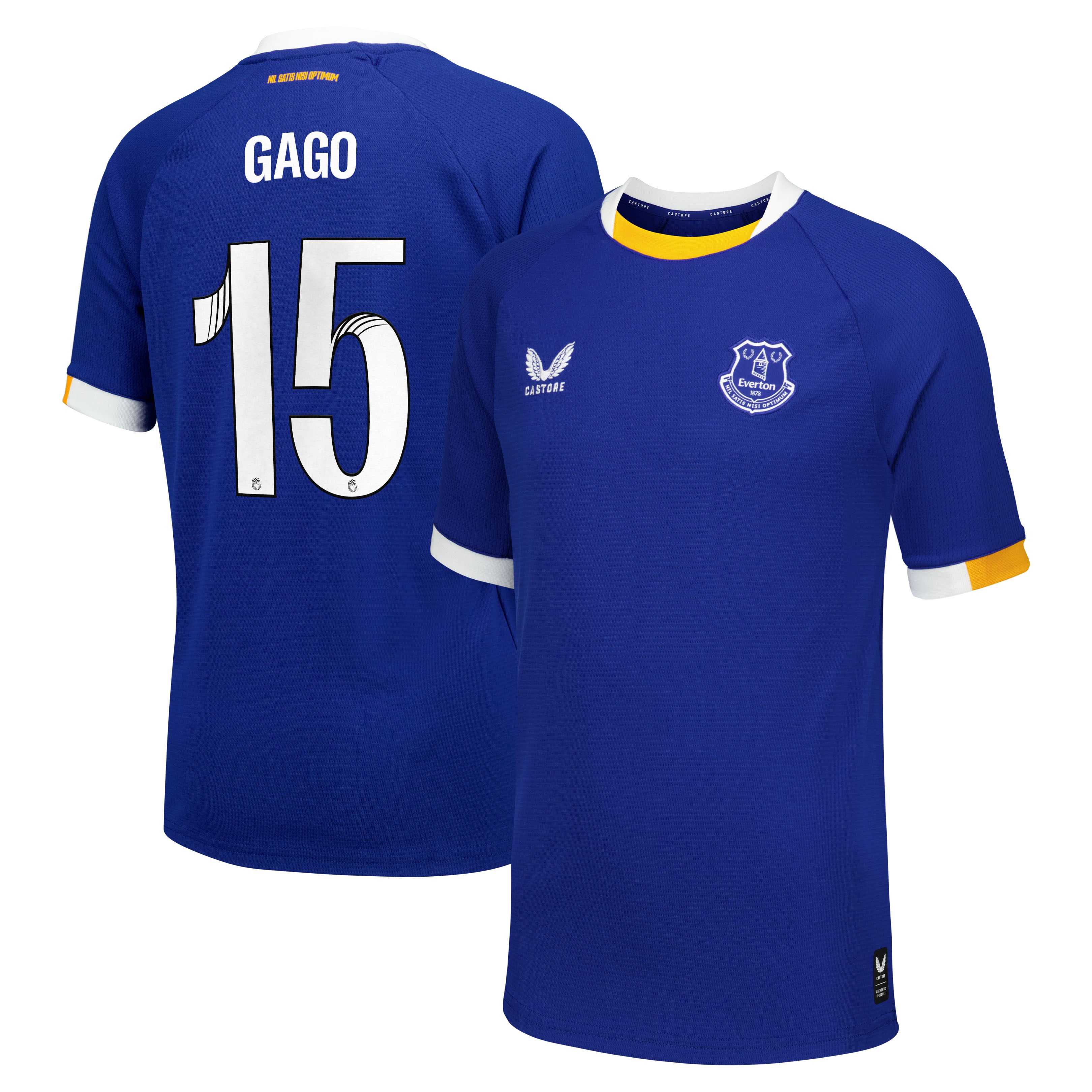 Everton WSL Castore Home Replica Shirt 2026-27 - Kids with Gago 15 printing