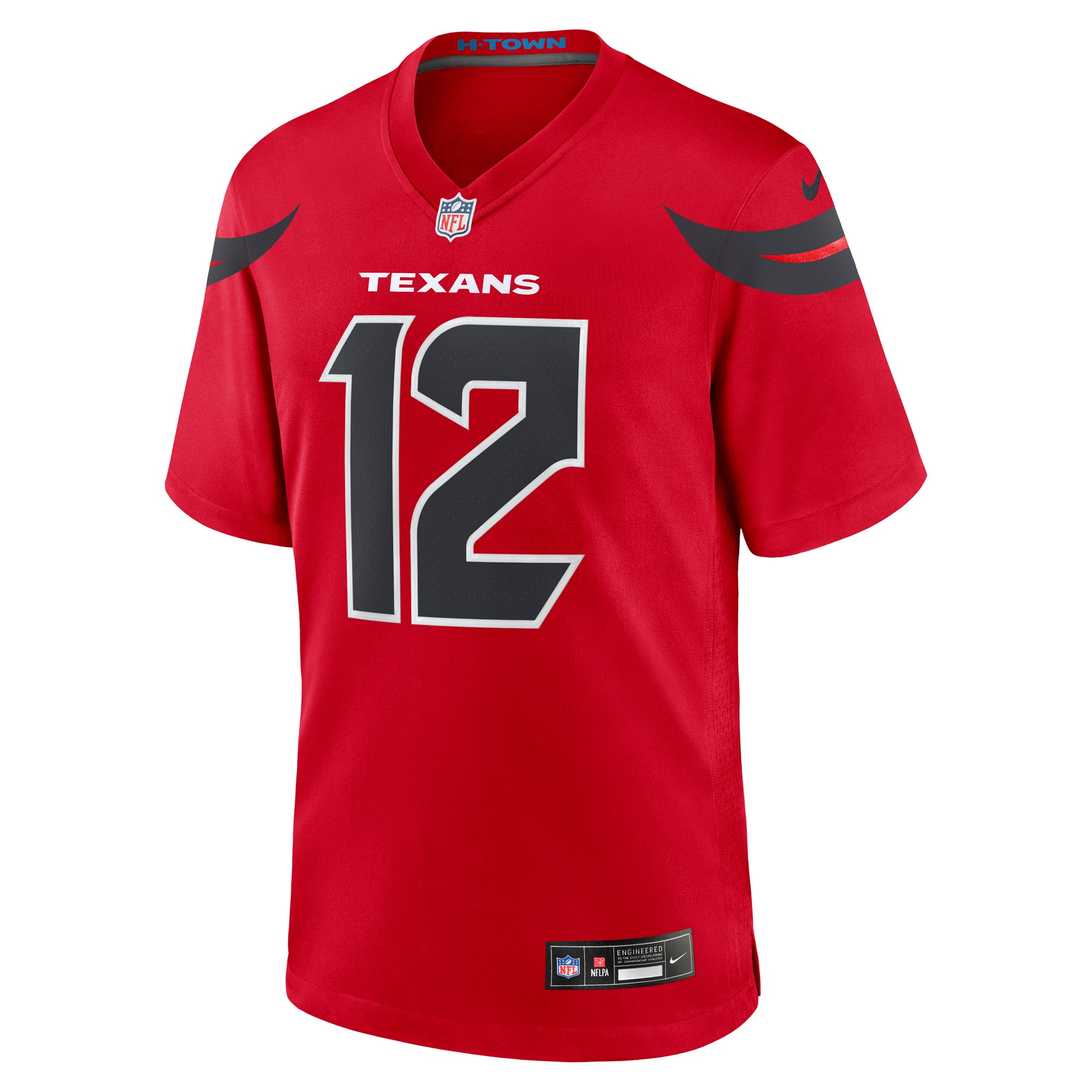 Houston Texans Nike Alternate Game Jersey - Red - Nico Collins - Mens, , rebel_hi-res