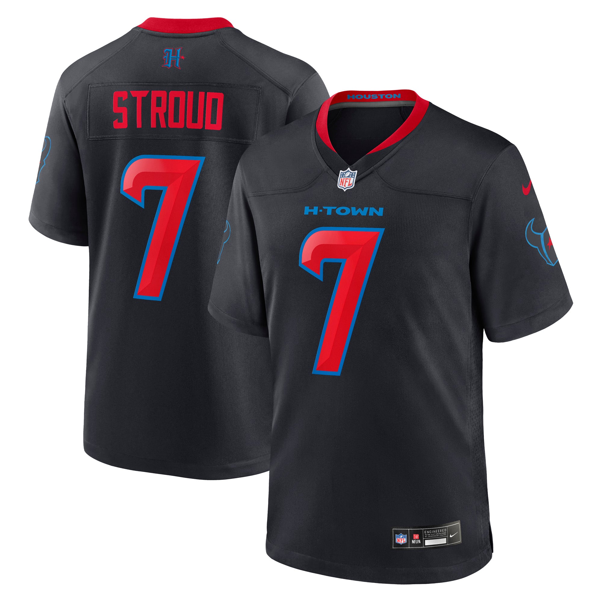 Houston Texans Nike Secondary Alternate Game Jersey - Black - CJ Stroud - Mens, , rebel_hi-res
