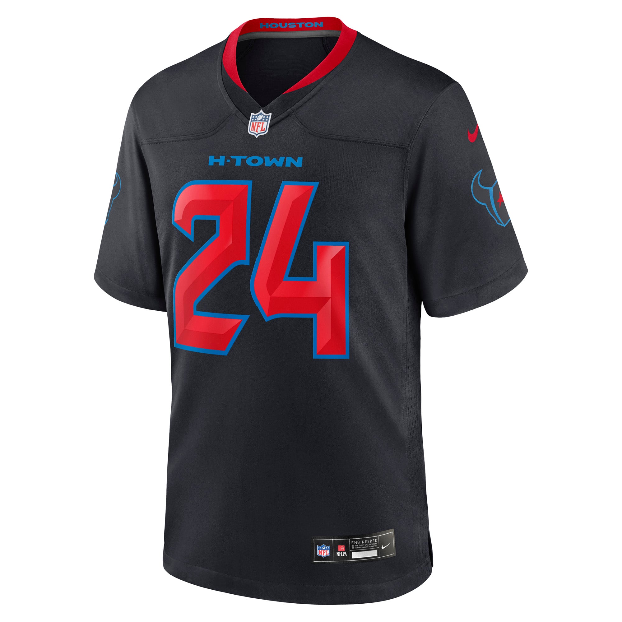 Houston Texans Nike Secondary Alternate Game Jersey - Black - Derek Stingley Jr - Mens, , rebel_hi-res
