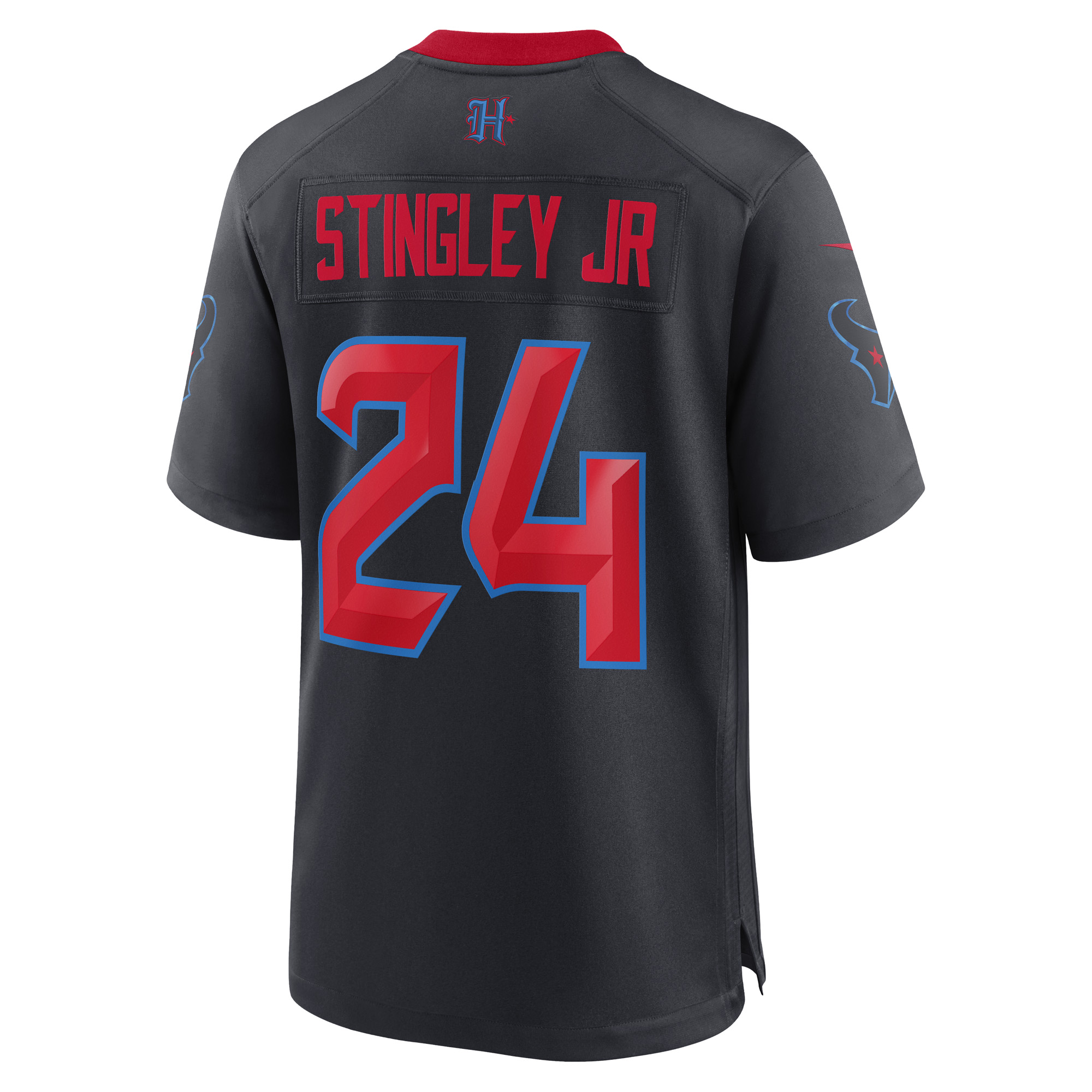 Houston Texans Nike Secondary Alternate Game Jersey - Black - Derek Stingley Jr - Mens, , rebel_hi-res