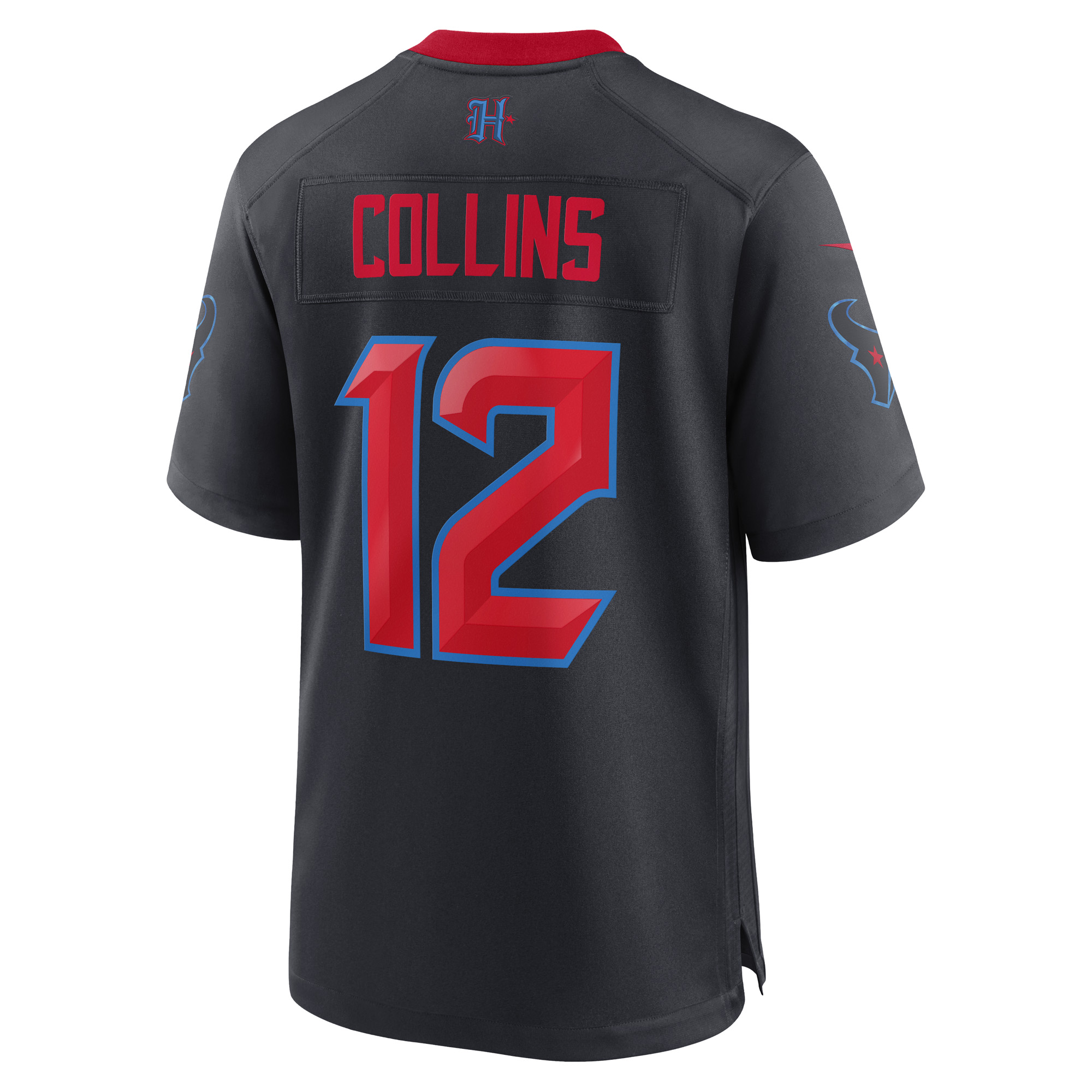 Houston Texans Nike Secondary Alternate Game Jersey - Black - Nico Collins - Mens, , rebel_hi-res
