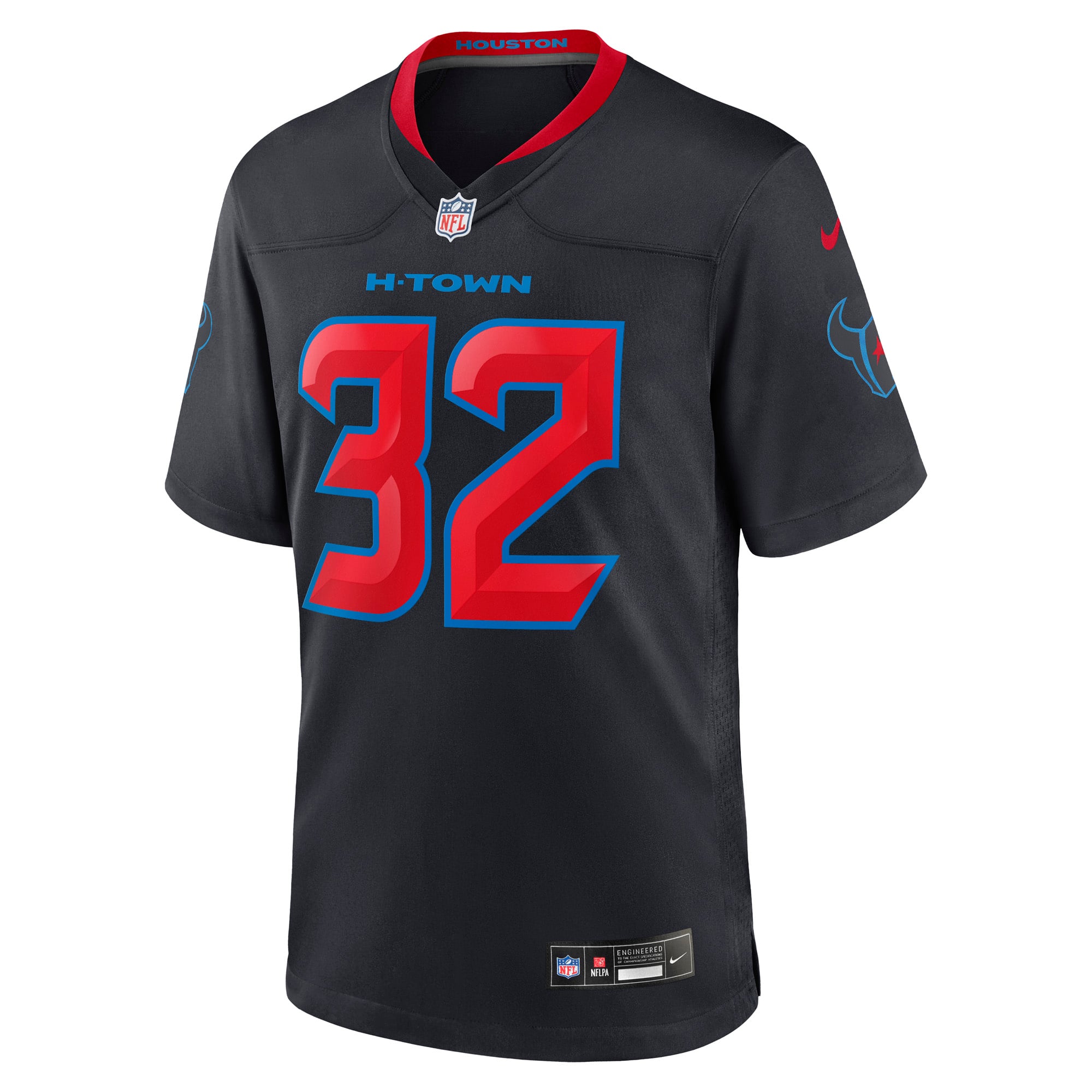 Houston Texans Nike Secondary Alternate Game Jersey - Black - David Montgomery - Mens, , rebel_hi-res