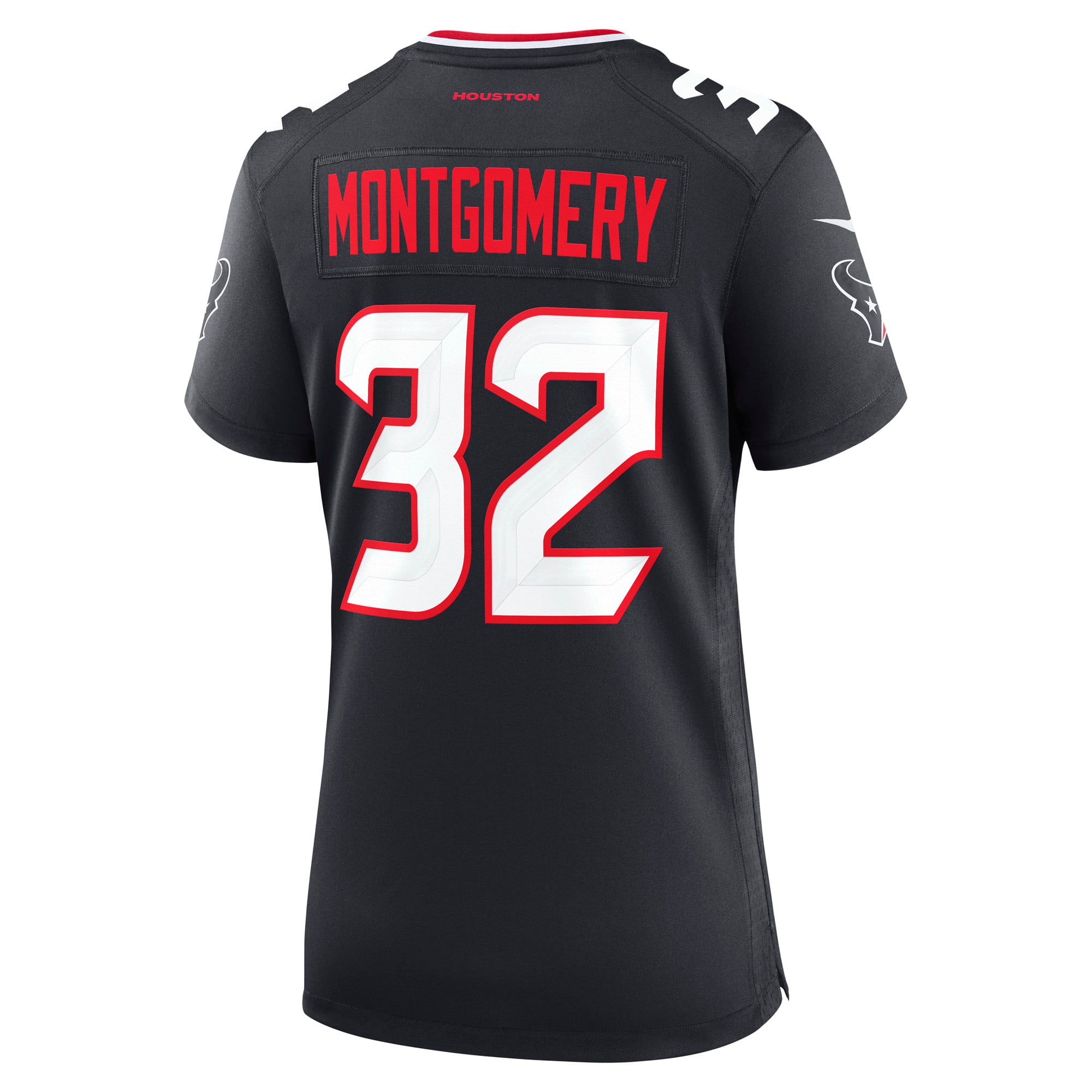 Houston Texans Nike Home Game Jersey - Black - David Montgomery - Womens, , rebel_hi-res