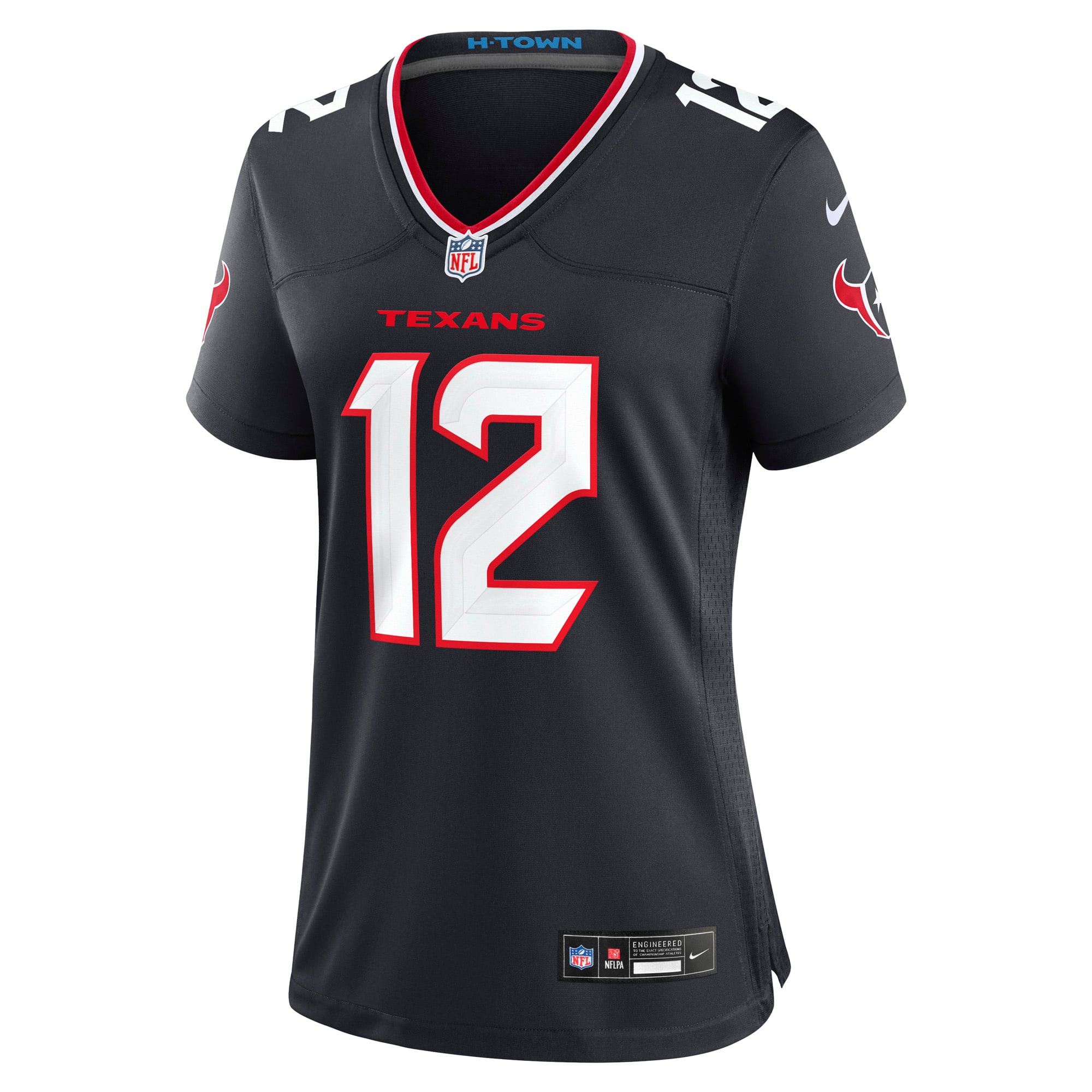 Houston Texans Nike Home Game Jersey - Black - Nico Collins - Womens, , rebel_hi-res