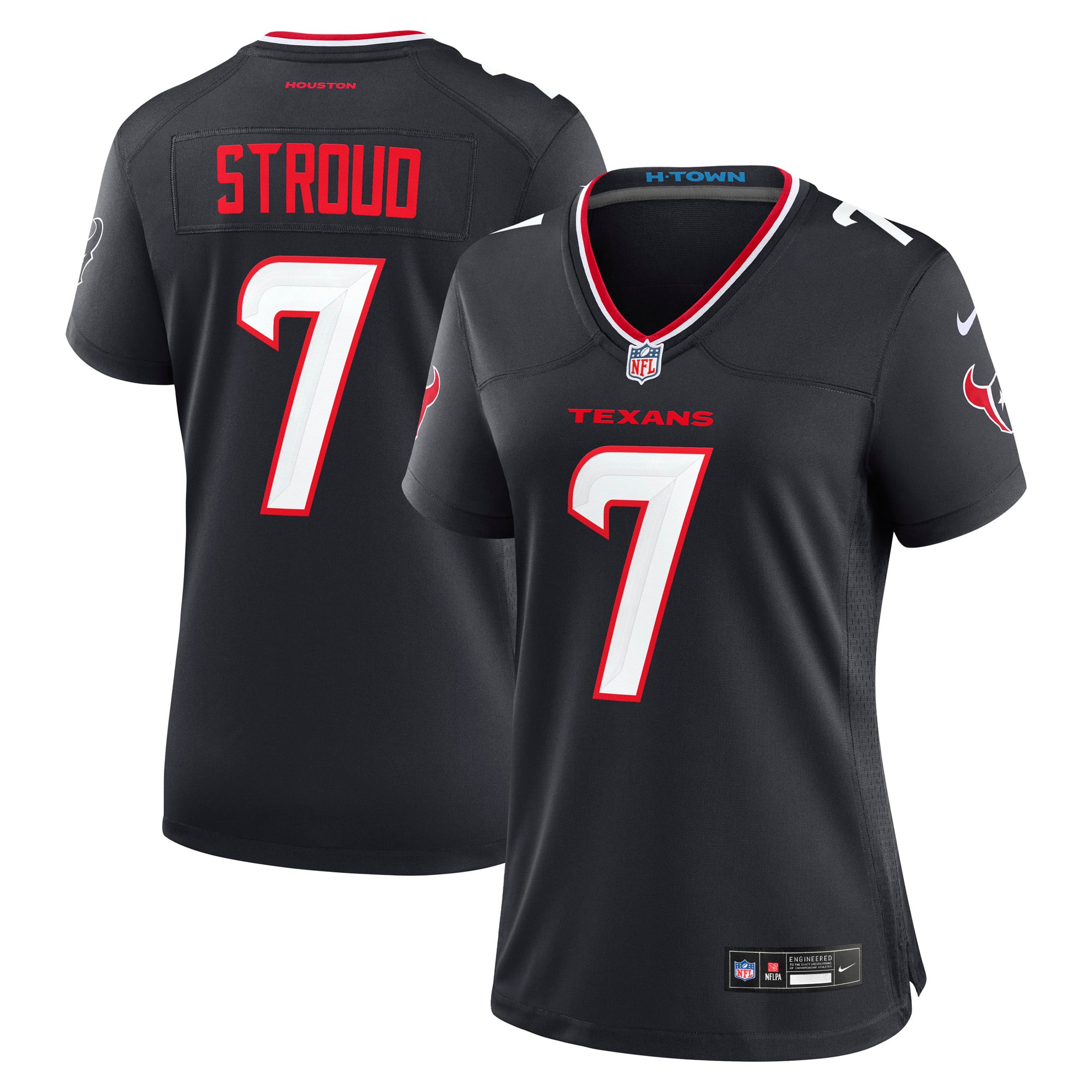 Houston Texans Nike Home Game Jersey - Black - CJ Stroud - Womens, , rebel_hi-res