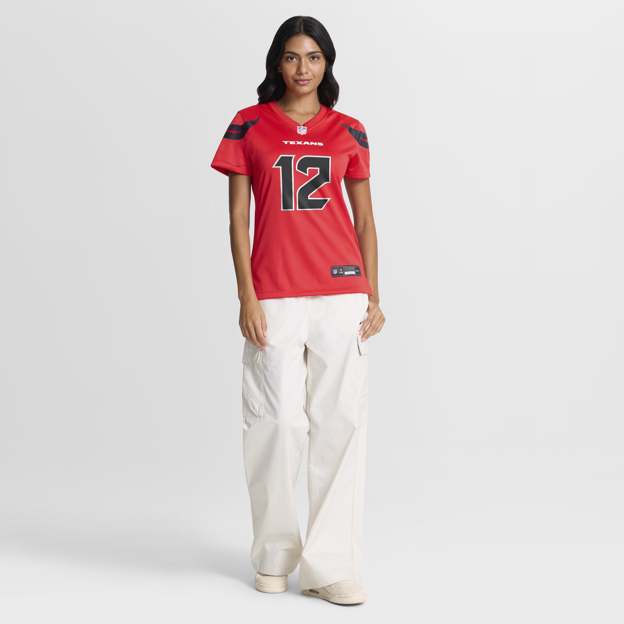Houston Texans Nike Alternate Game Jersey - Red - Nico Collins - Womens, , rebel_hi-res