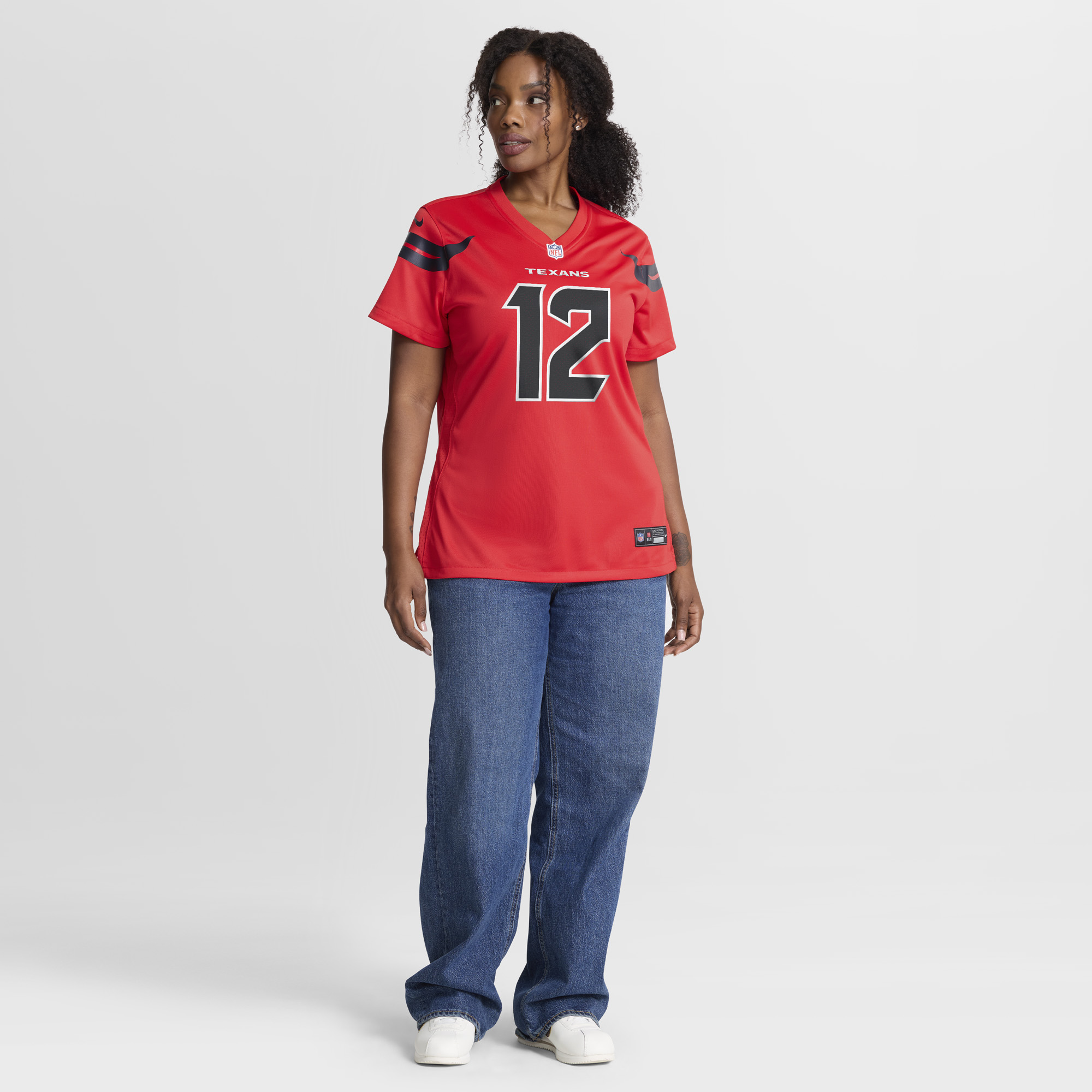 Houston Texans Nike Alternate Game Jersey - Red - Nico Collins - Womens, , rebel_hi-res