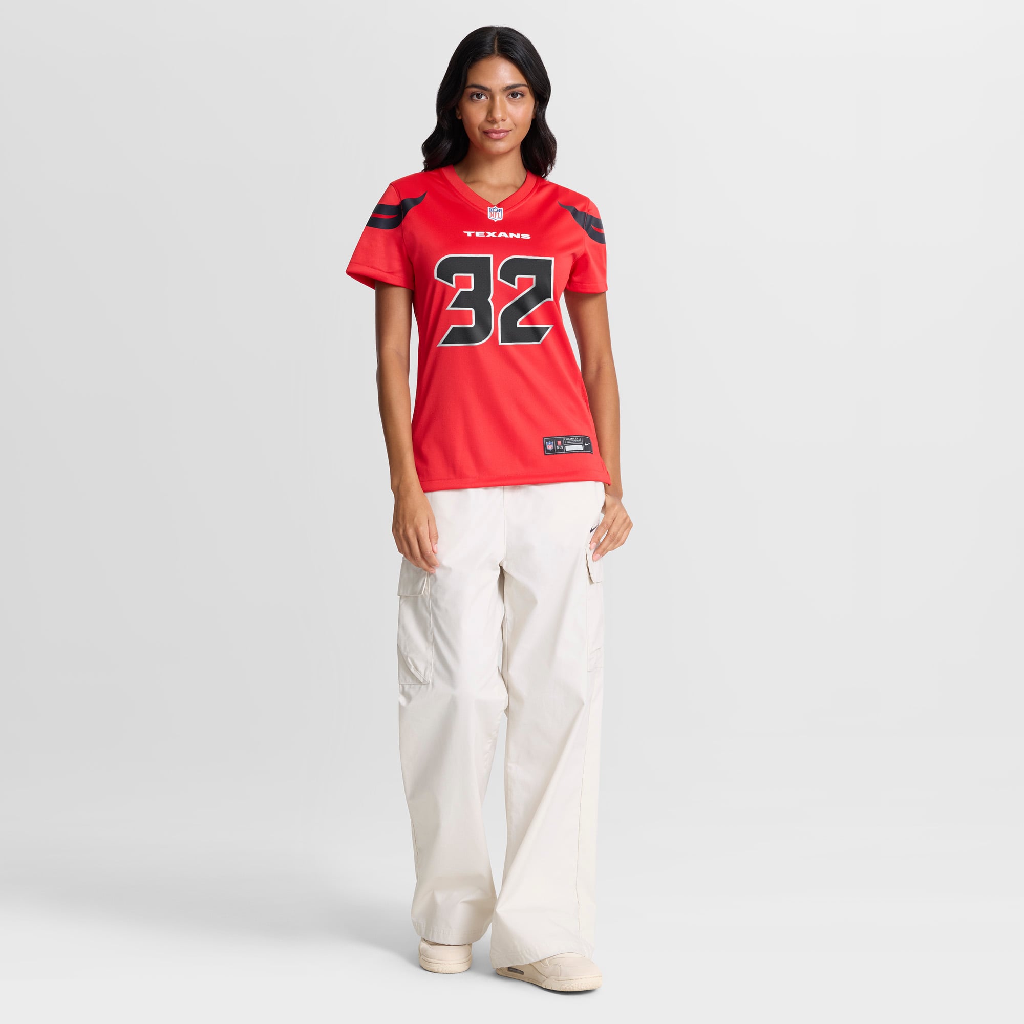 Houston Texans Nike Alternate Game Jersey - Red - David Montgomery - Womens, , rebel_hi-res
