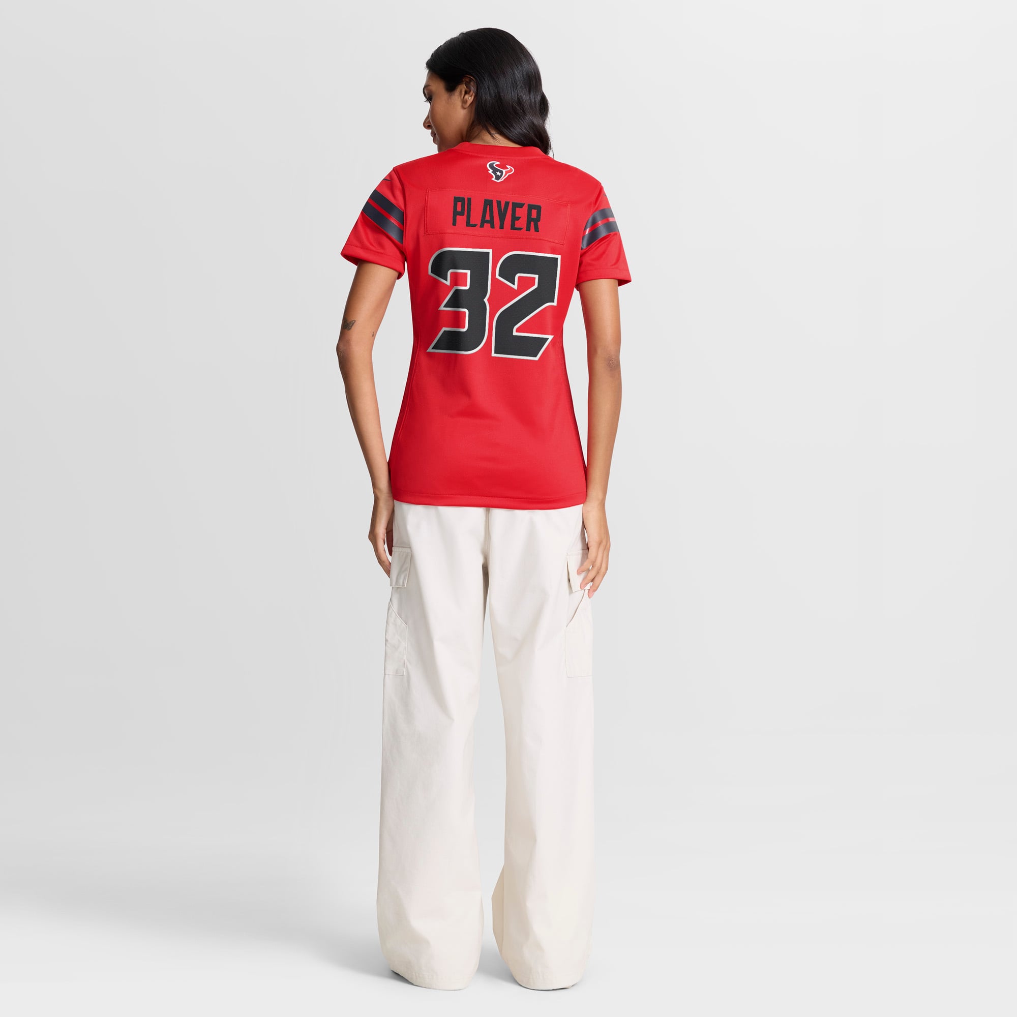 Houston Texans Nike Alternate Game Jersey - Red - David Montgomery - Womens, , rebel_hi-res