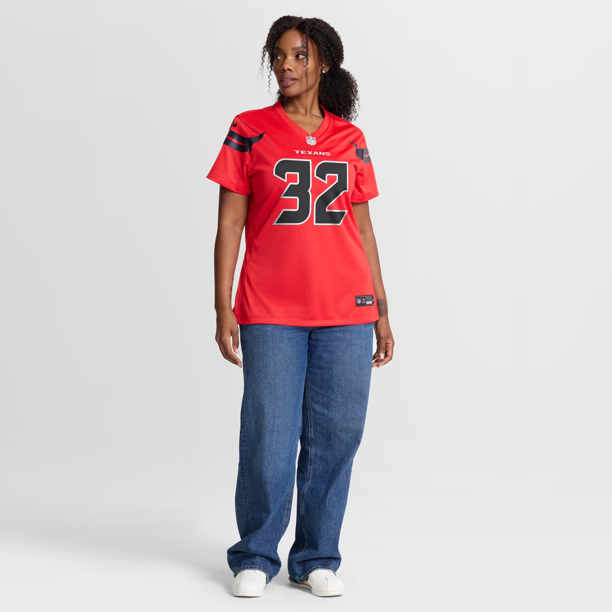 Houston Texans Nike Alternate Game Jersey - Red - David Montgomery - Womens, , rebel_hi-res