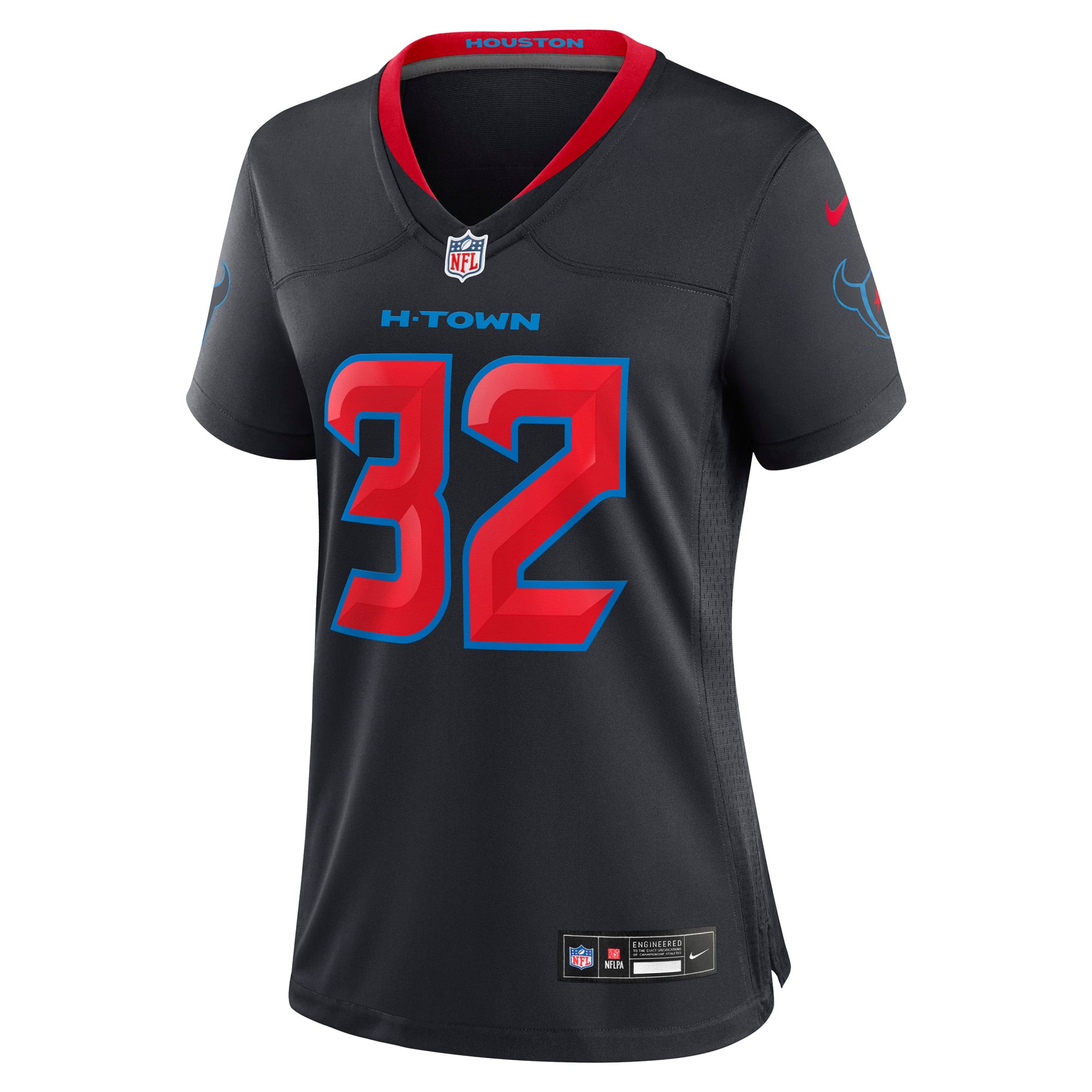 Houston Texans Nike Secondary Alternate Game Jersey - Black - David Montgomery - Womens, , rebel_hi-res