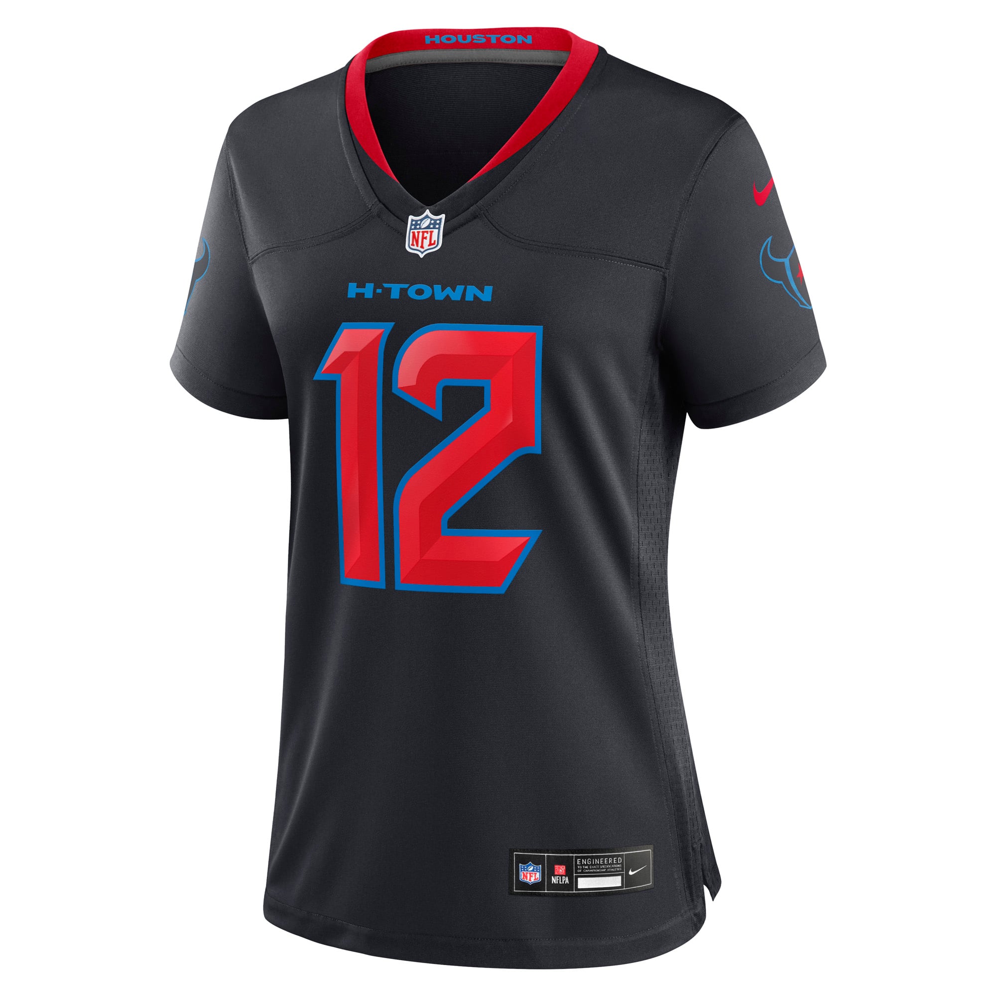 Houston Texans Nike Secondary Alternate Game Jersey - Black - Nico Collins - Womens, , rebel_hi-res