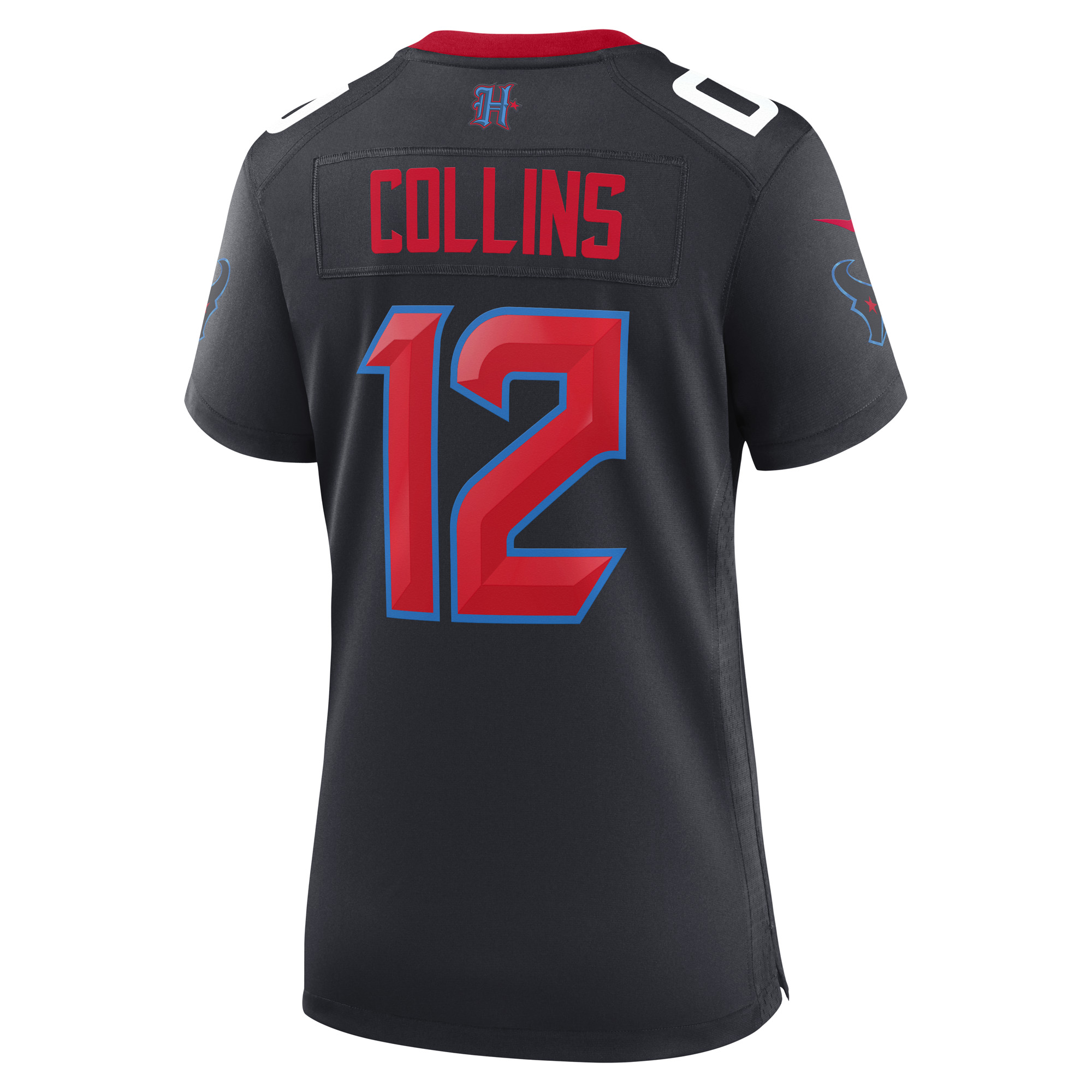 Houston Texans Nike Secondary Alternate Game Jersey - Black - Nico Collins - Womens, , rebel_hi-res