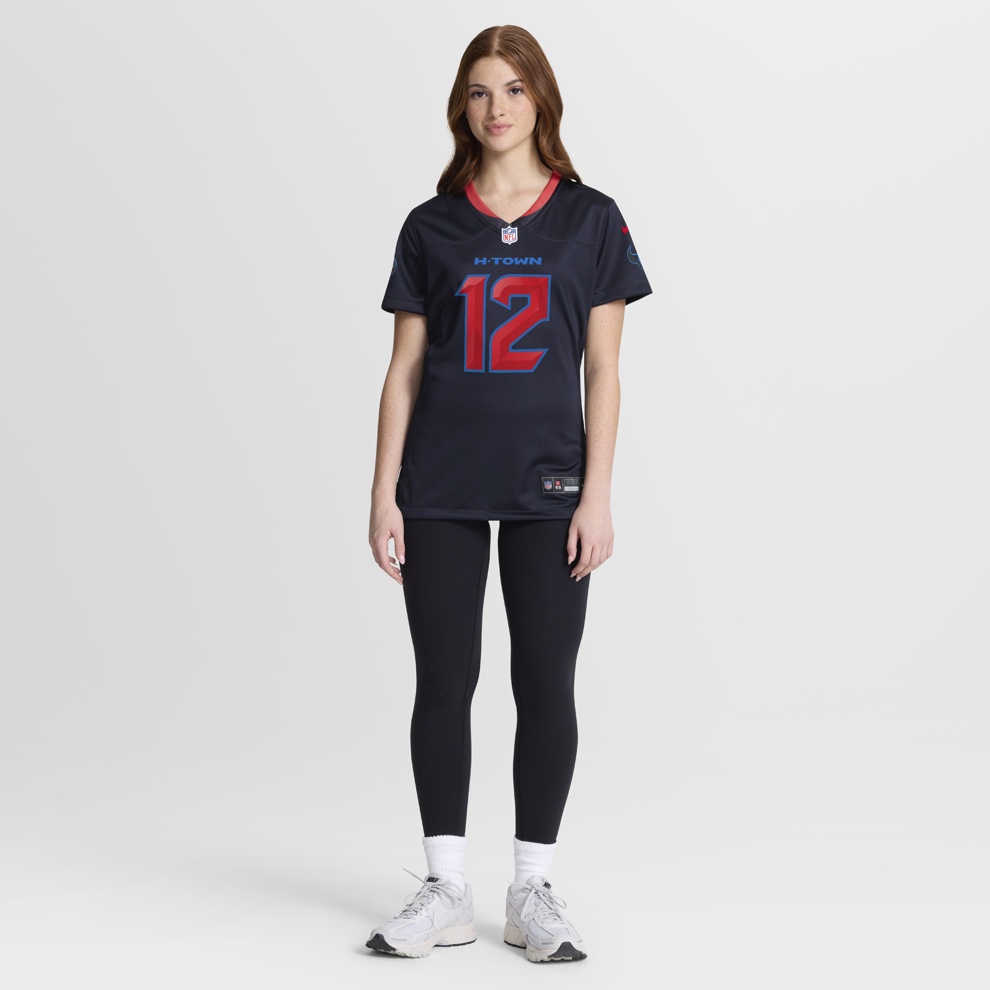 Houston Texans Nike Secondary Alternate Game Jersey - Black - Nico Collins - Womens, , rebel_hi-res
