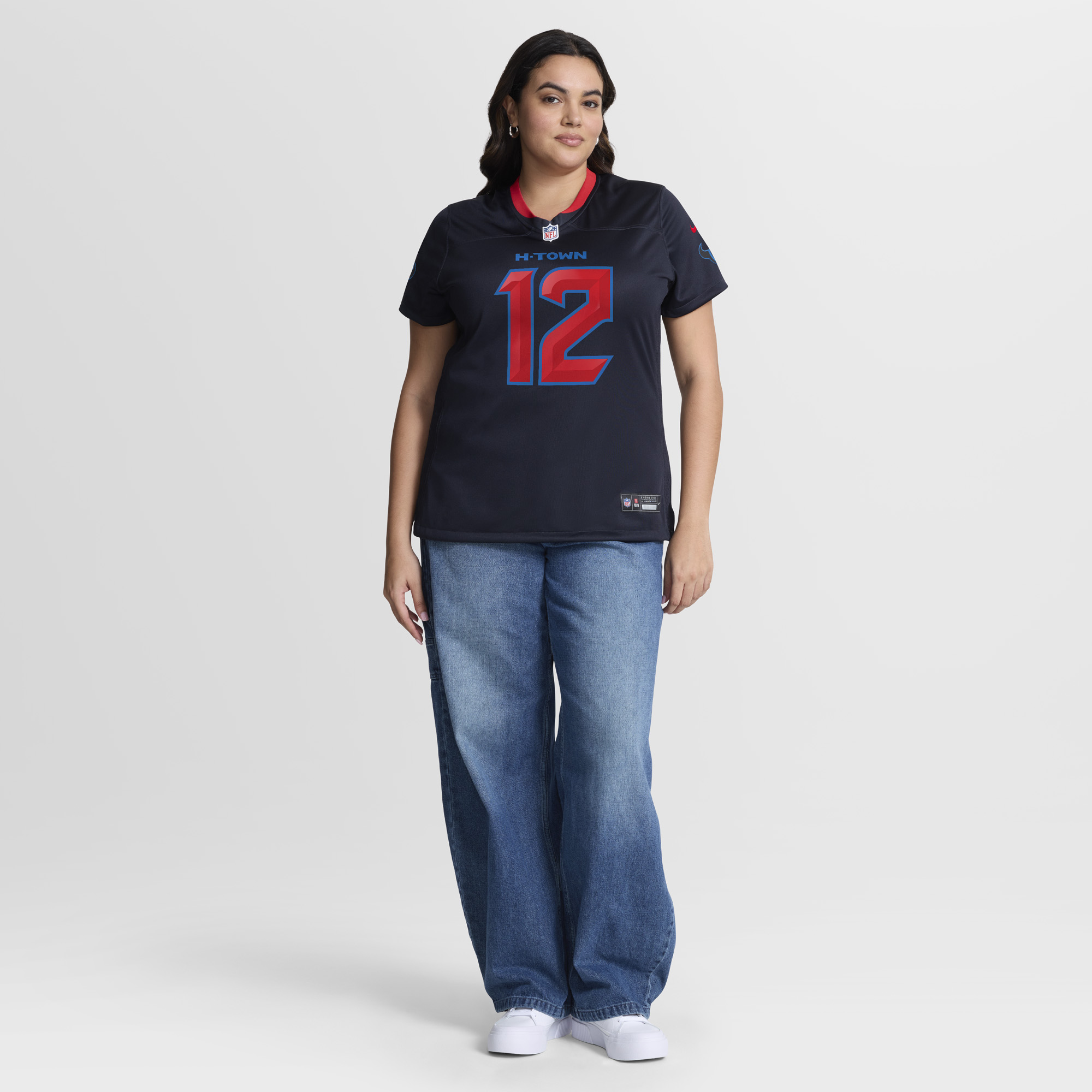 Houston Texans Nike Secondary Alternate Game Jersey - Black - Nico Collins - Womens, , rebel_hi-res