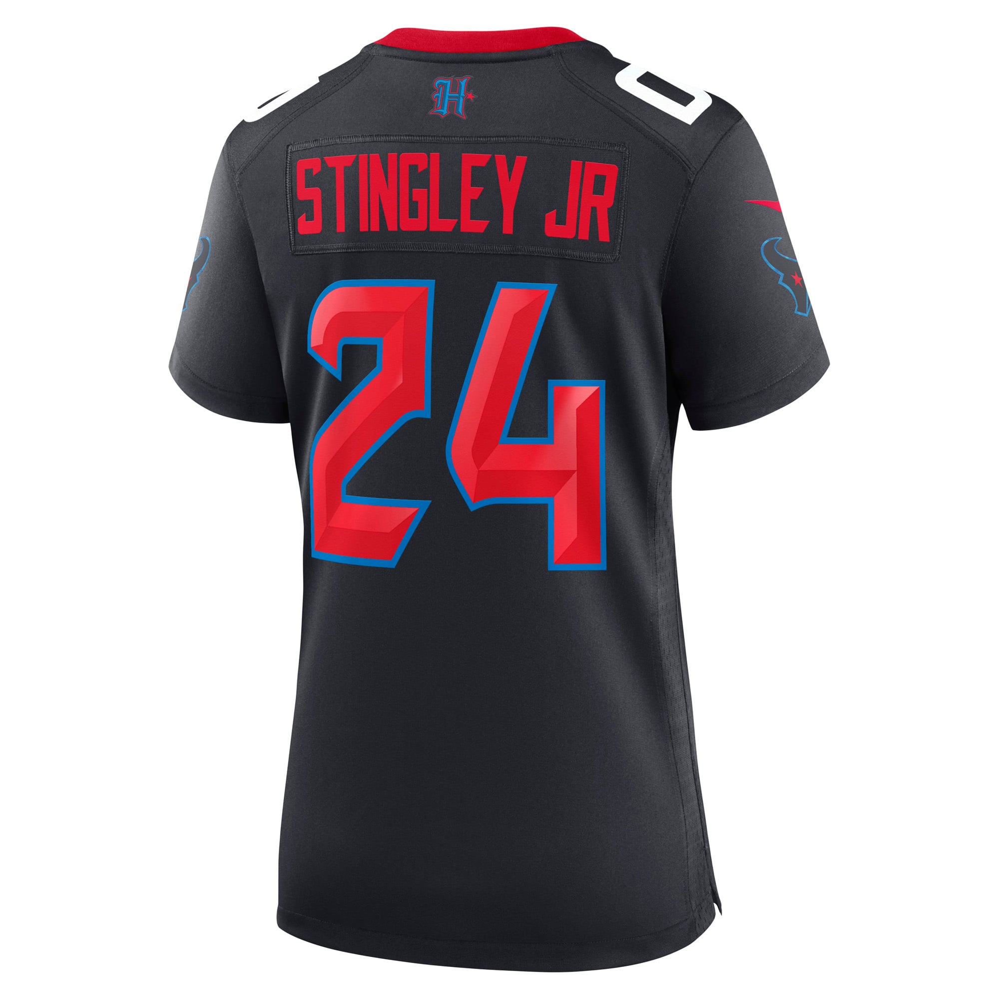 Houston Texans Nike Secondary Alternate Game Jersey - Black - Derek Stingley Jr - Womens, , rebel_hi-res