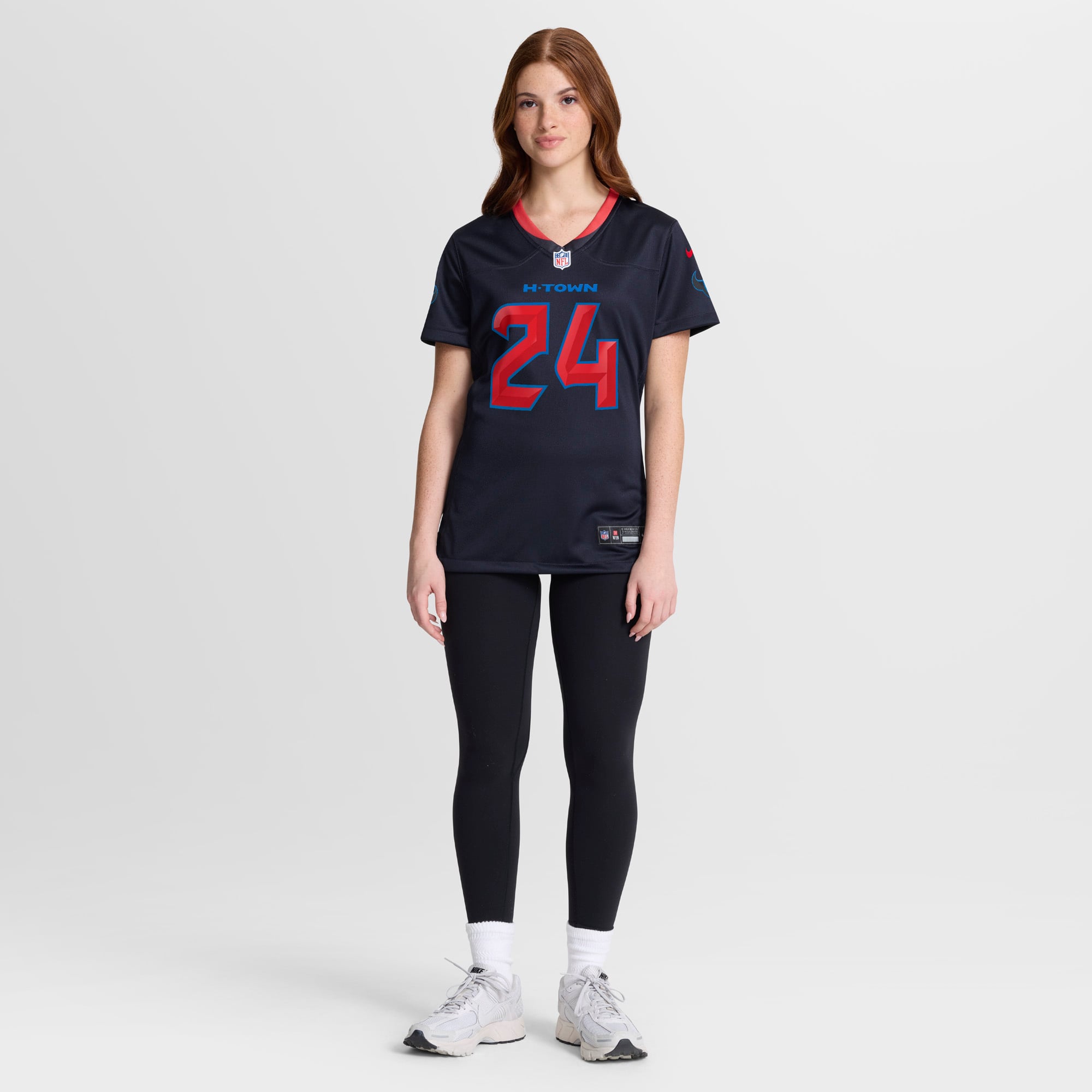 Houston Texans Nike Secondary Alternate Game Jersey - Black - Derek Stingley Jr - Womens, , rebel_hi-res
