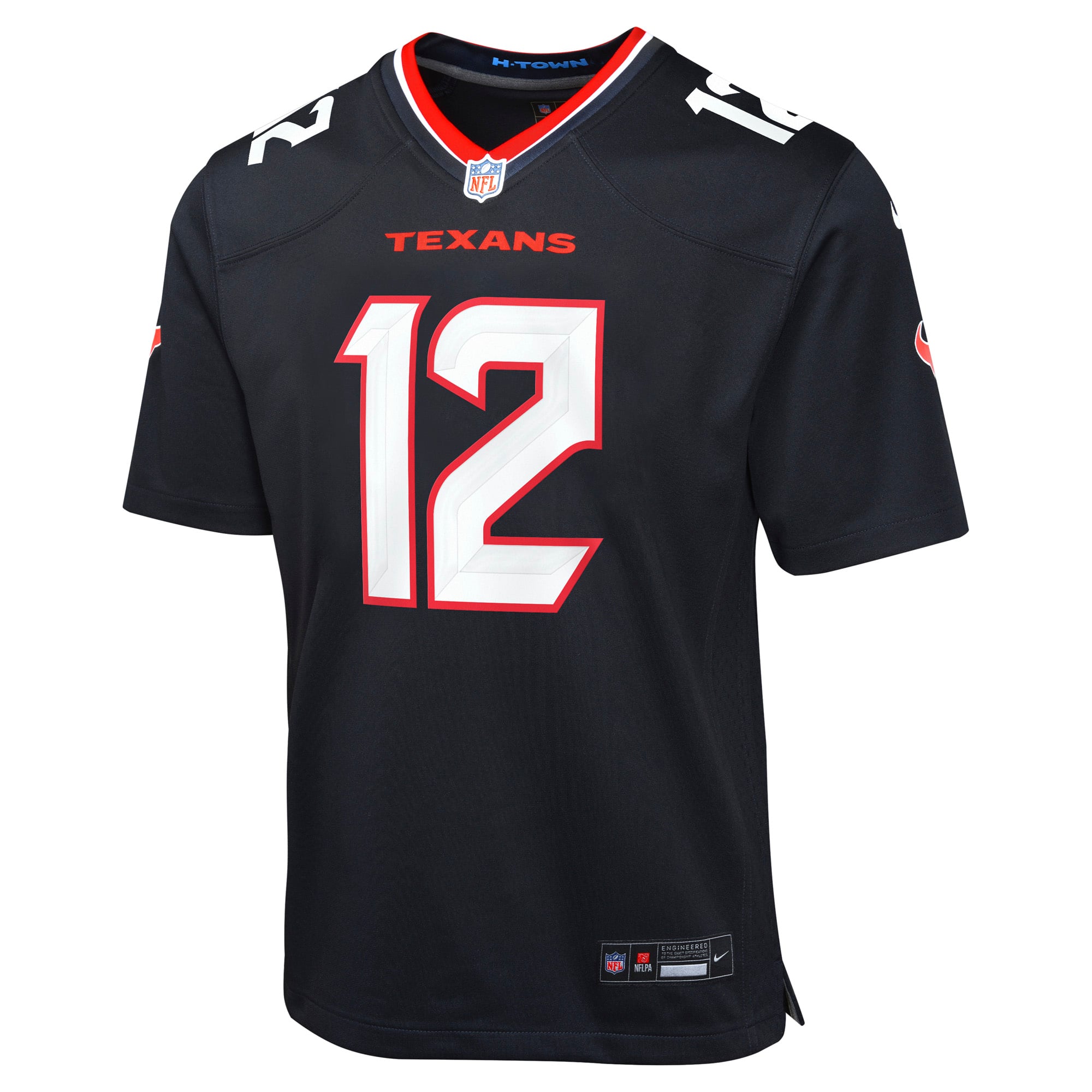 Houston Texans Nike Home Game Jersey - Black - Nico Collins - Youth, , rebel_hi-res