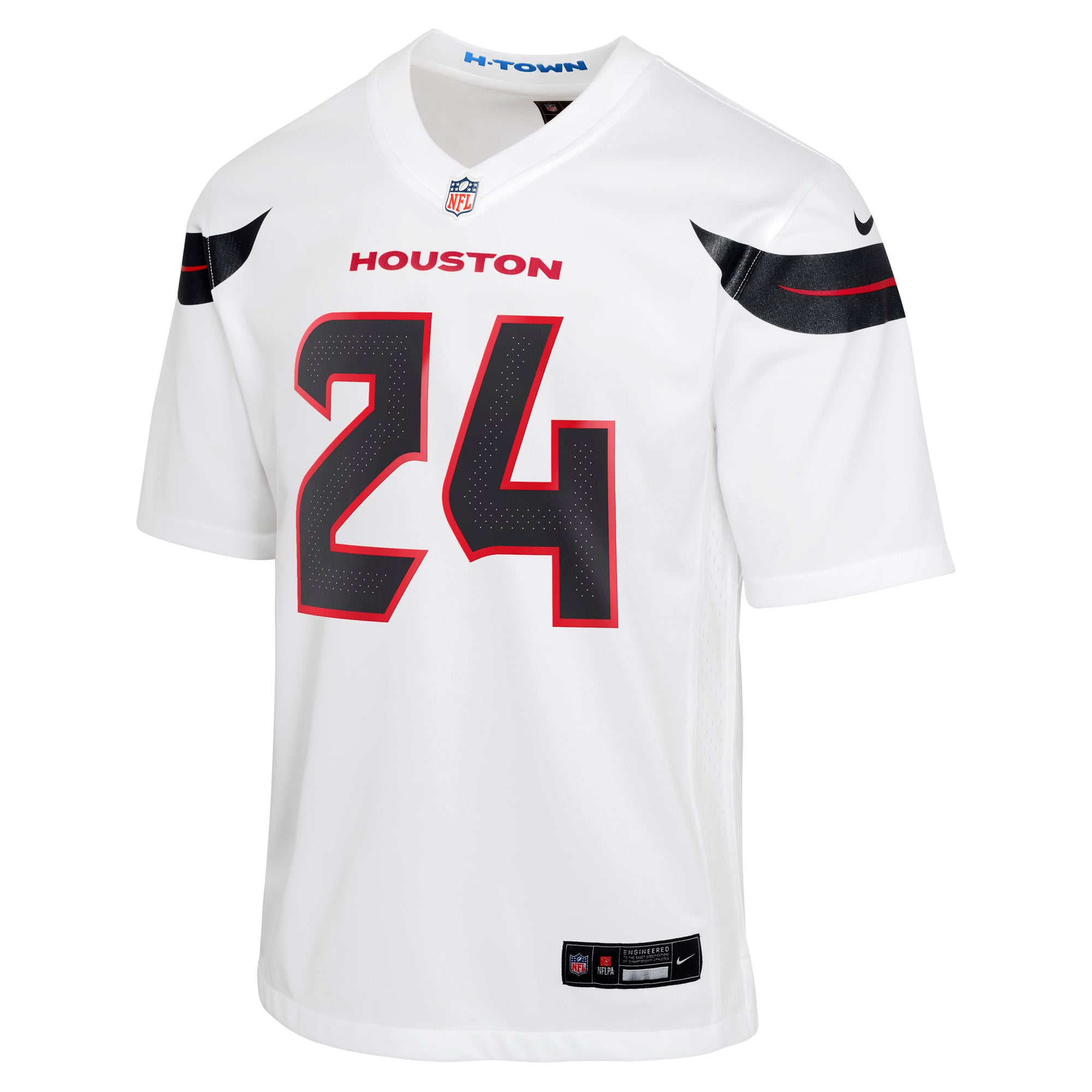 Houston Texans Nike Game Road Jersey - White - Derek Stingley Jr. - Youth, , rebel_hi-res