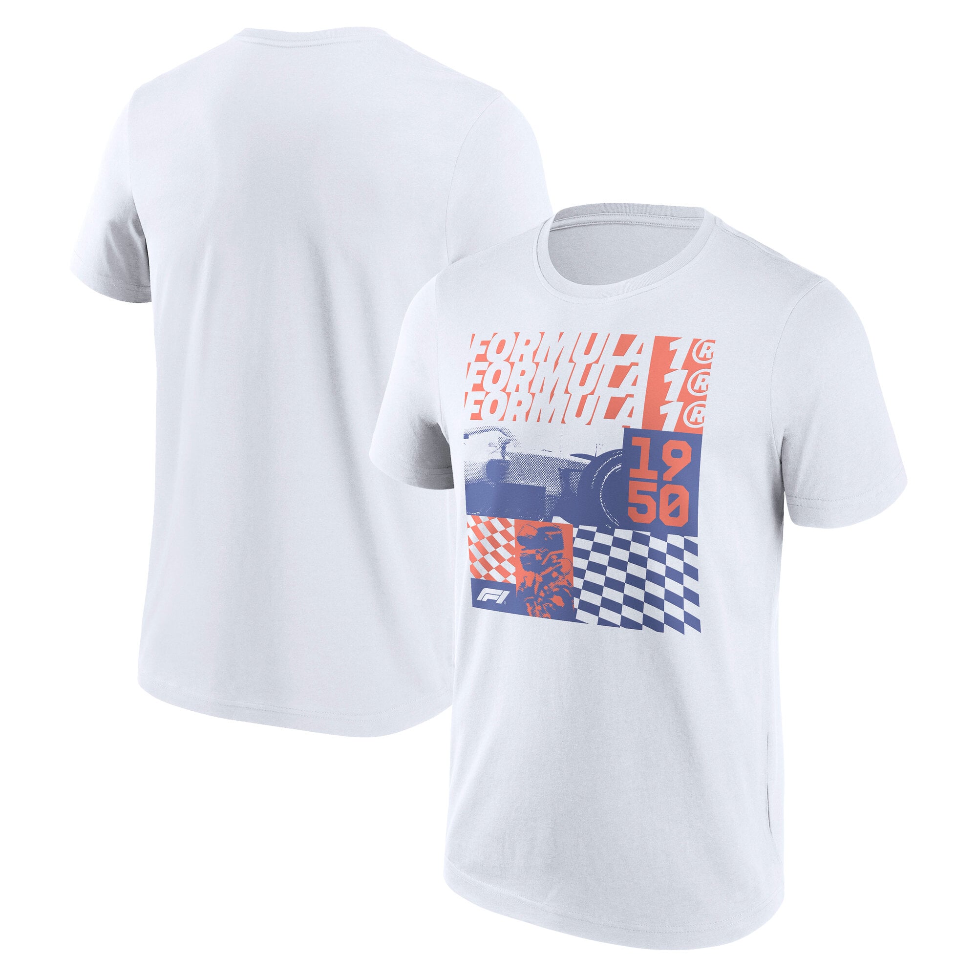 Formula 1 Halftone Graphic T-Shirt - White - Mens